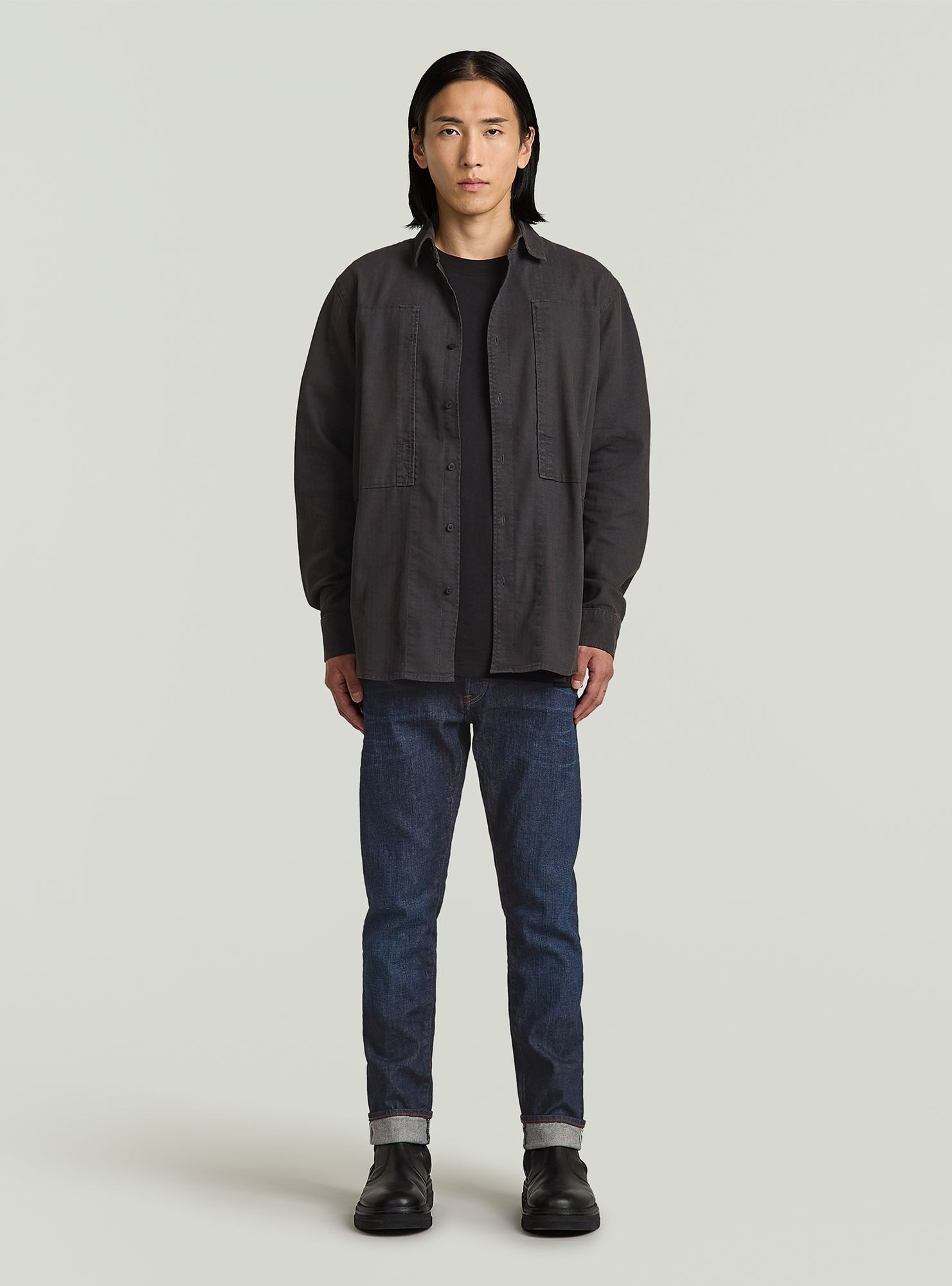 G-STAR Langarmshirt »Panelled Pocket Regular Shirt«