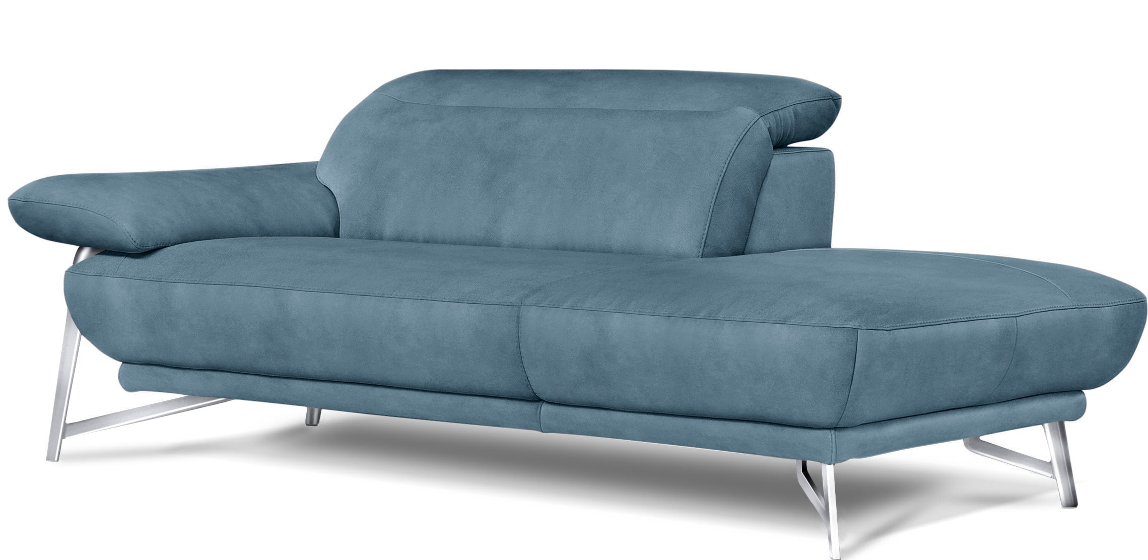 Egoitaliano Ottomane »Anais, Designsofa mit hohem Sitzkomfort, Designfuß«, Solitärmöbel als Blickfang, inkl. verstellbarer Kopfstützen
