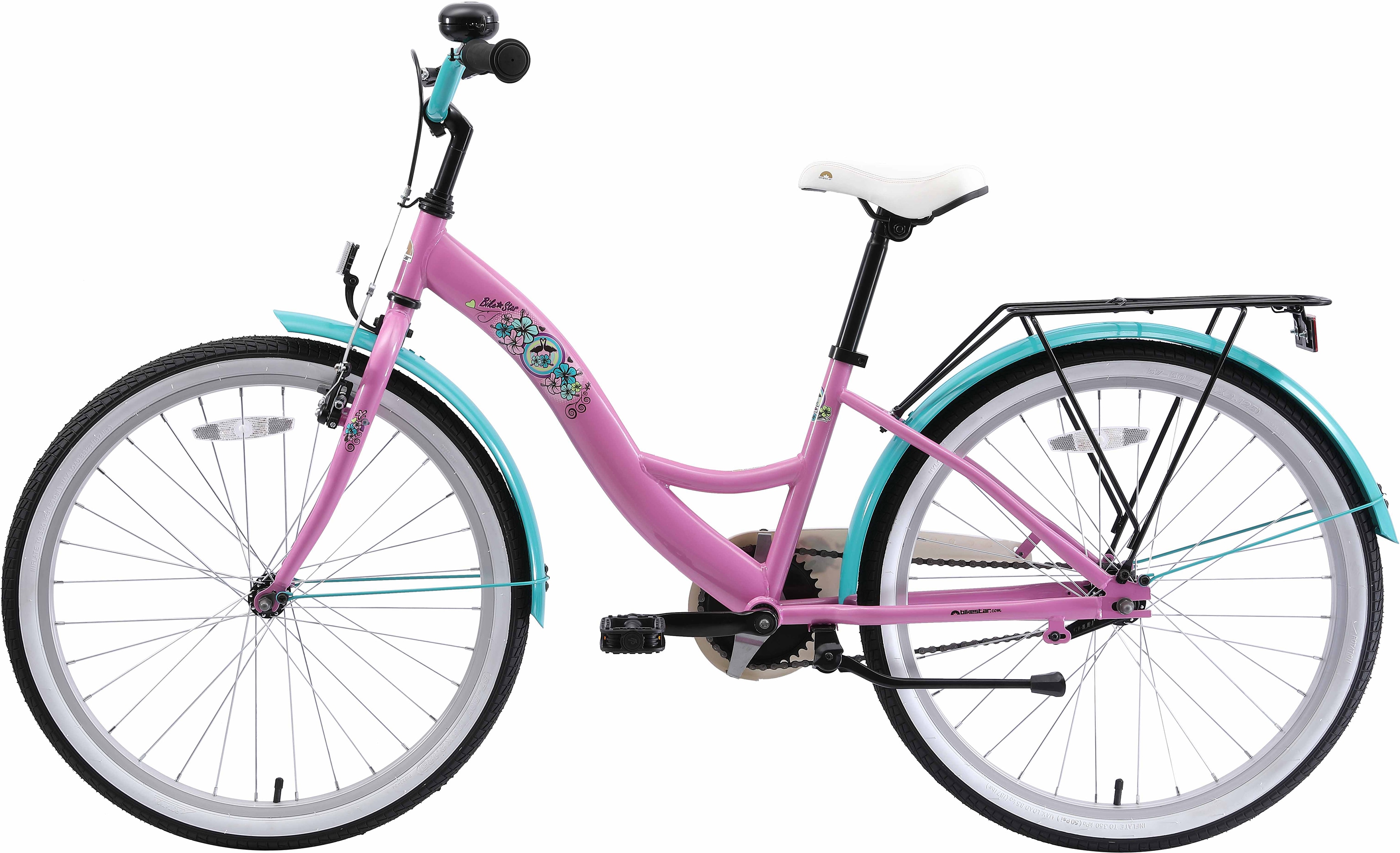 Bikestar Kinderfahrrad, 1 Gang rosa Kinder Kinderfahrrad Damenfahrräder Fahrräder Zubehör