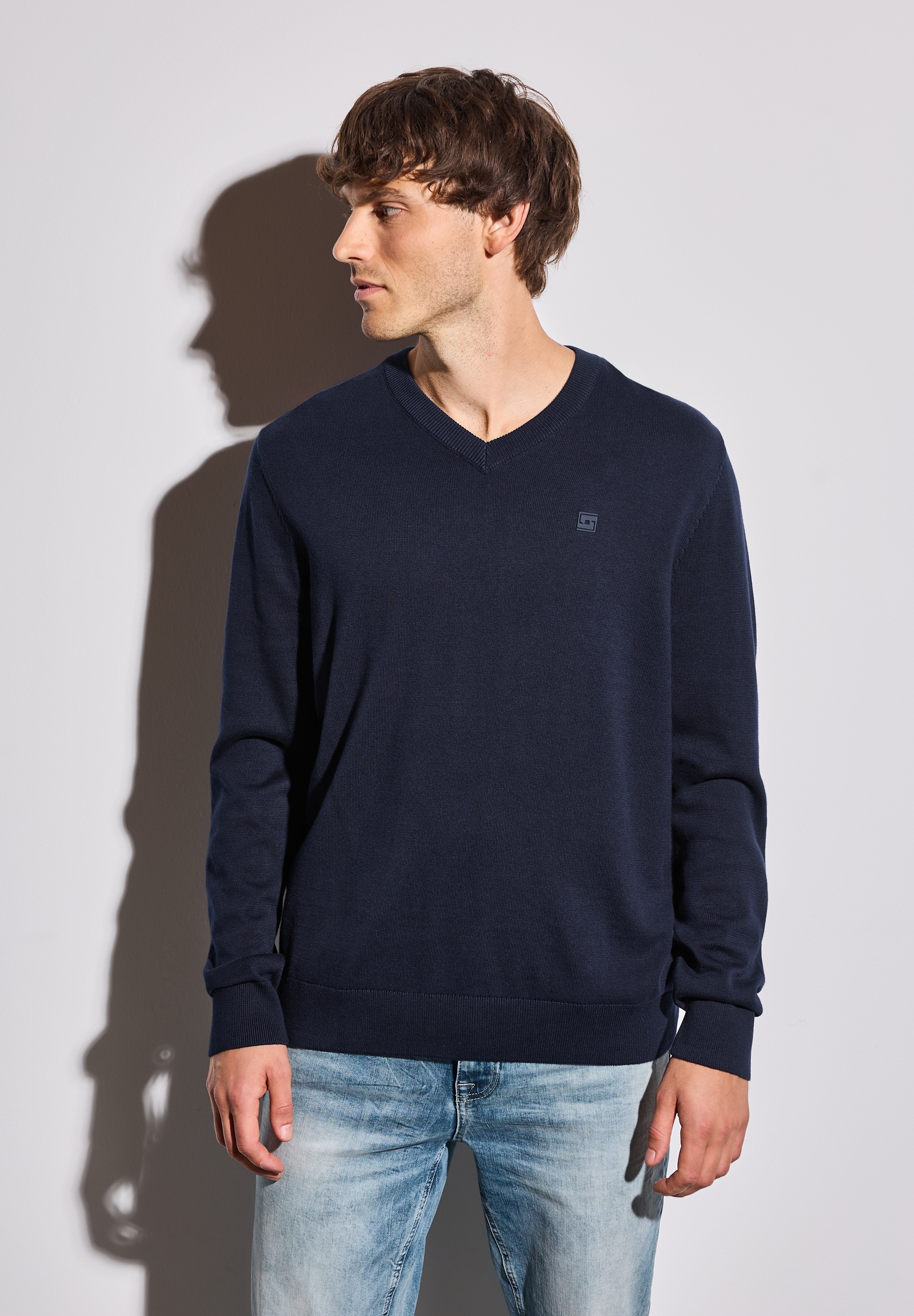 STREET ONE MEN Strickpullover, aus reiner Baumwolle günstig online kaufen