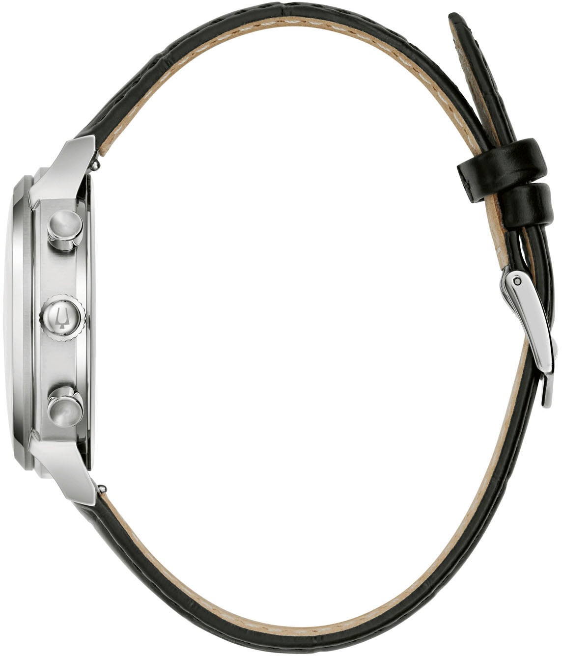 Bulova Chronograph, Quarzuhr, Armbanduhr, Herrenuhr, Lederarmband, analog, Tag