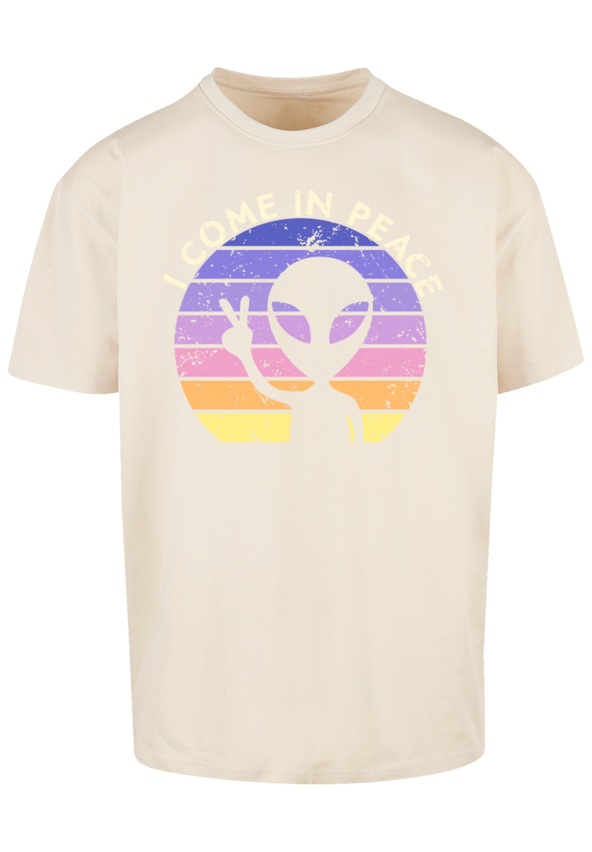 F4NT4STIC T-Shirt »Alien Peace Sunset«, Premium Qualität