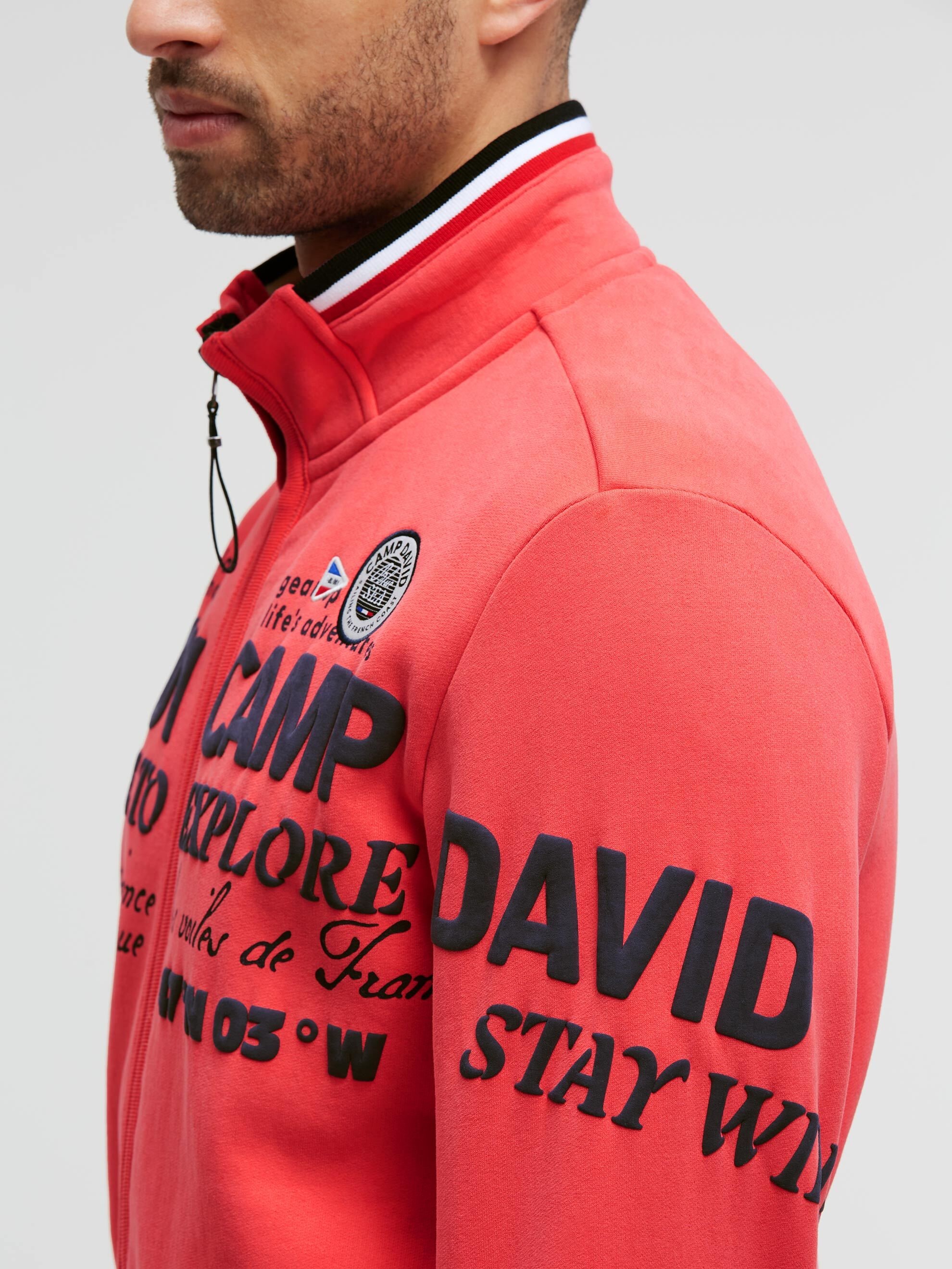 CAMP DAVID Sweatjacke mit weicher Innenseite