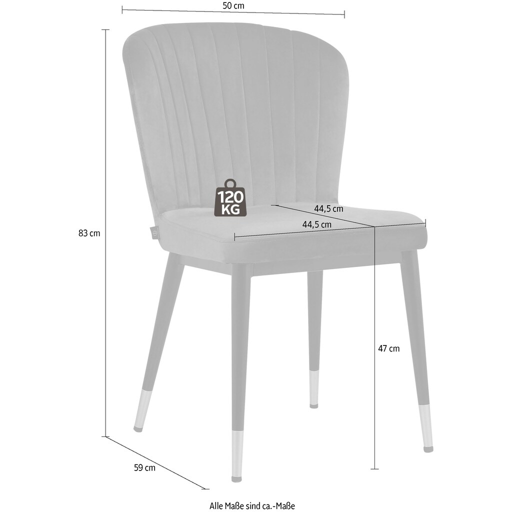 Leonique Esszimmerstuhl »Dinan«, (Set), Luxus-Microfaser