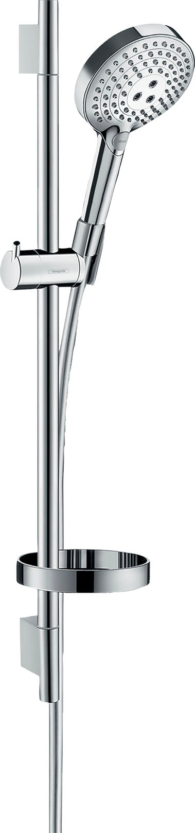 hansgrohe Brausegarnitur "12cm, 3 Strahlarten PowderRain mit Duschstange 65 günstig online kaufen