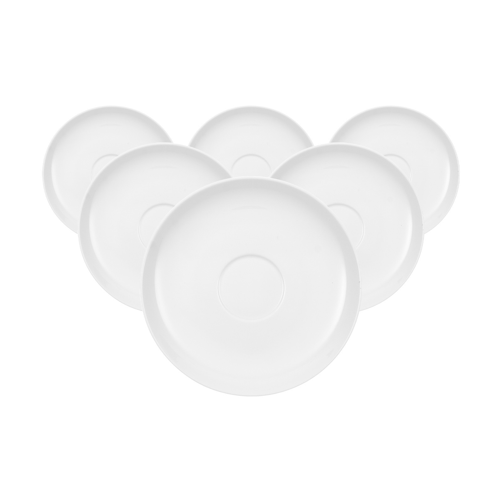 Villeroy & Boch Untertasse "Kaffeeuntertassen Anmut ø 17,9 cm 6er Set weiß"