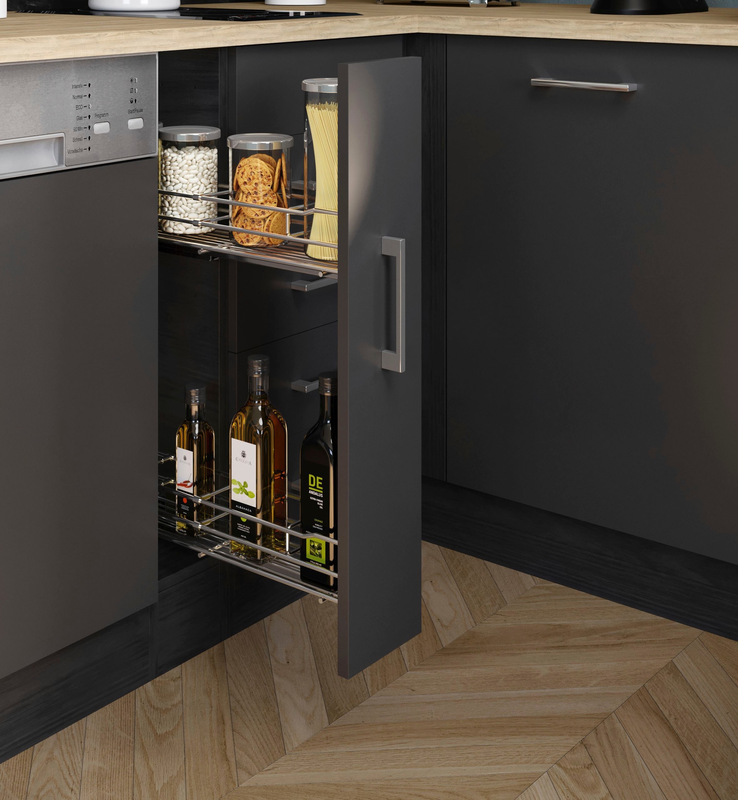 KOCHSTATION Küche »KS-Mali« Stellbreite 210/170 cm, mit E-Geräten