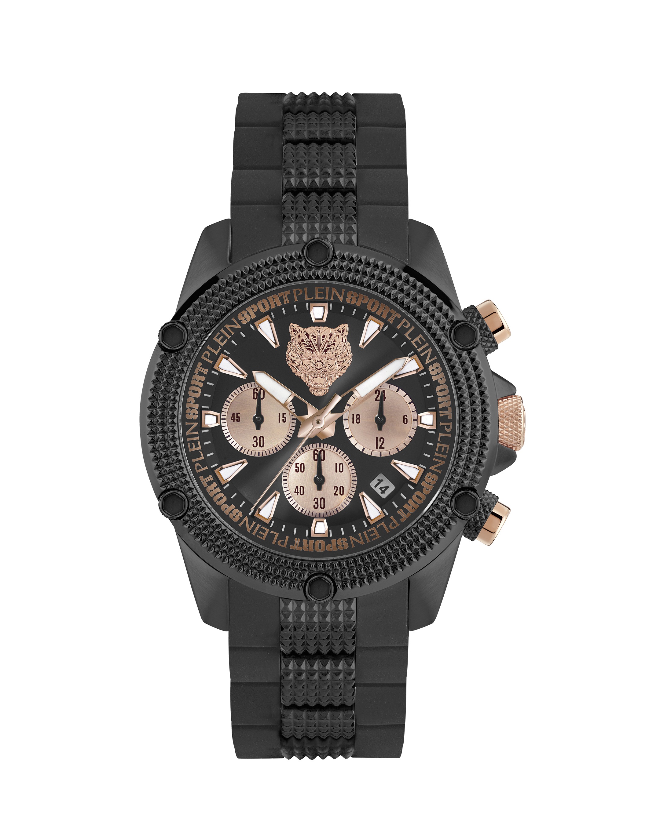 PLEIN SPORT Herren Luxusuhr "Hurricane Chrono", rosa, Armbanduhren