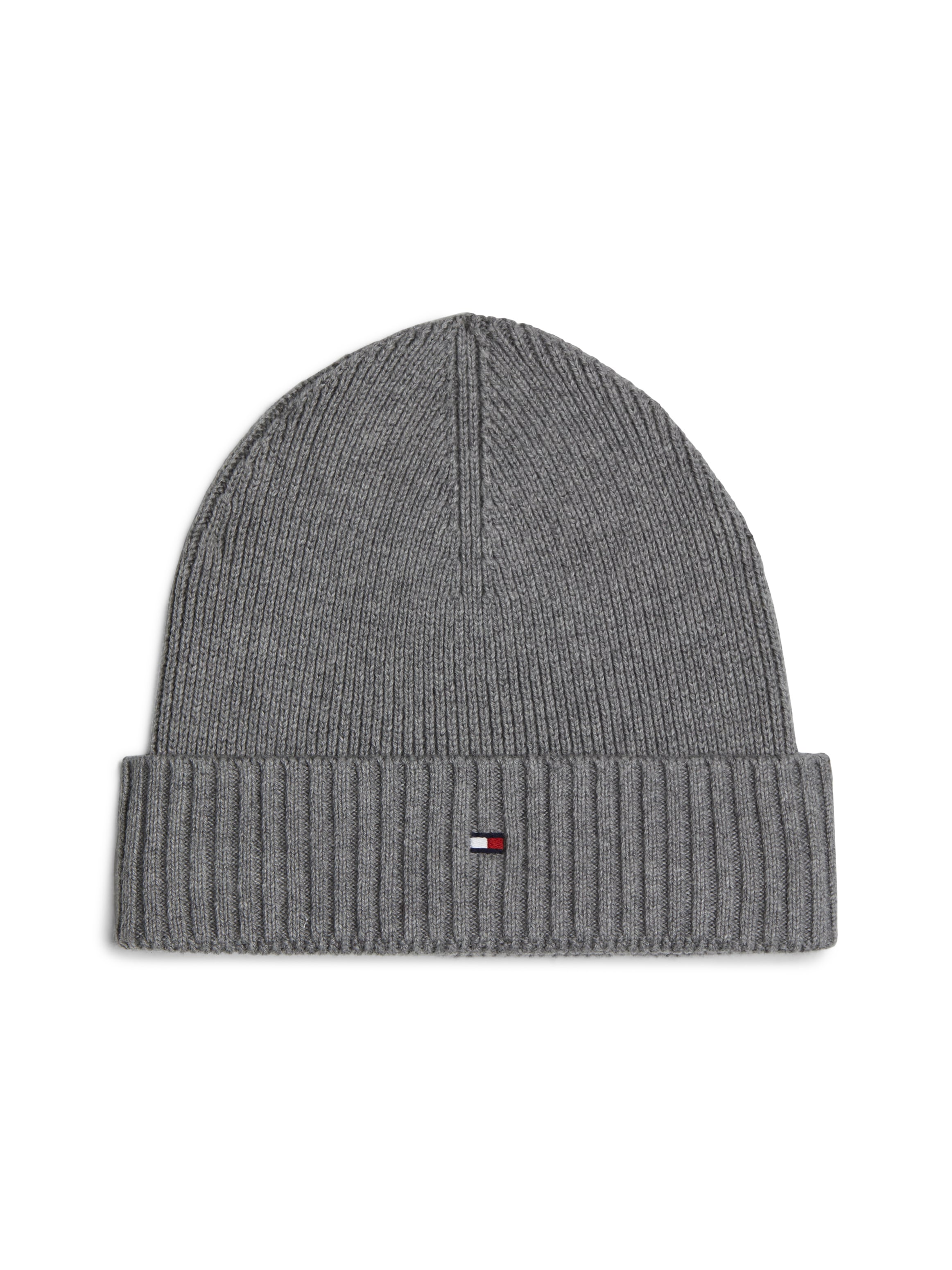 Tommy Hilfiger Strickmütze »TH FLAG PIMA COTTON BEANIE«, mit Logostickerei