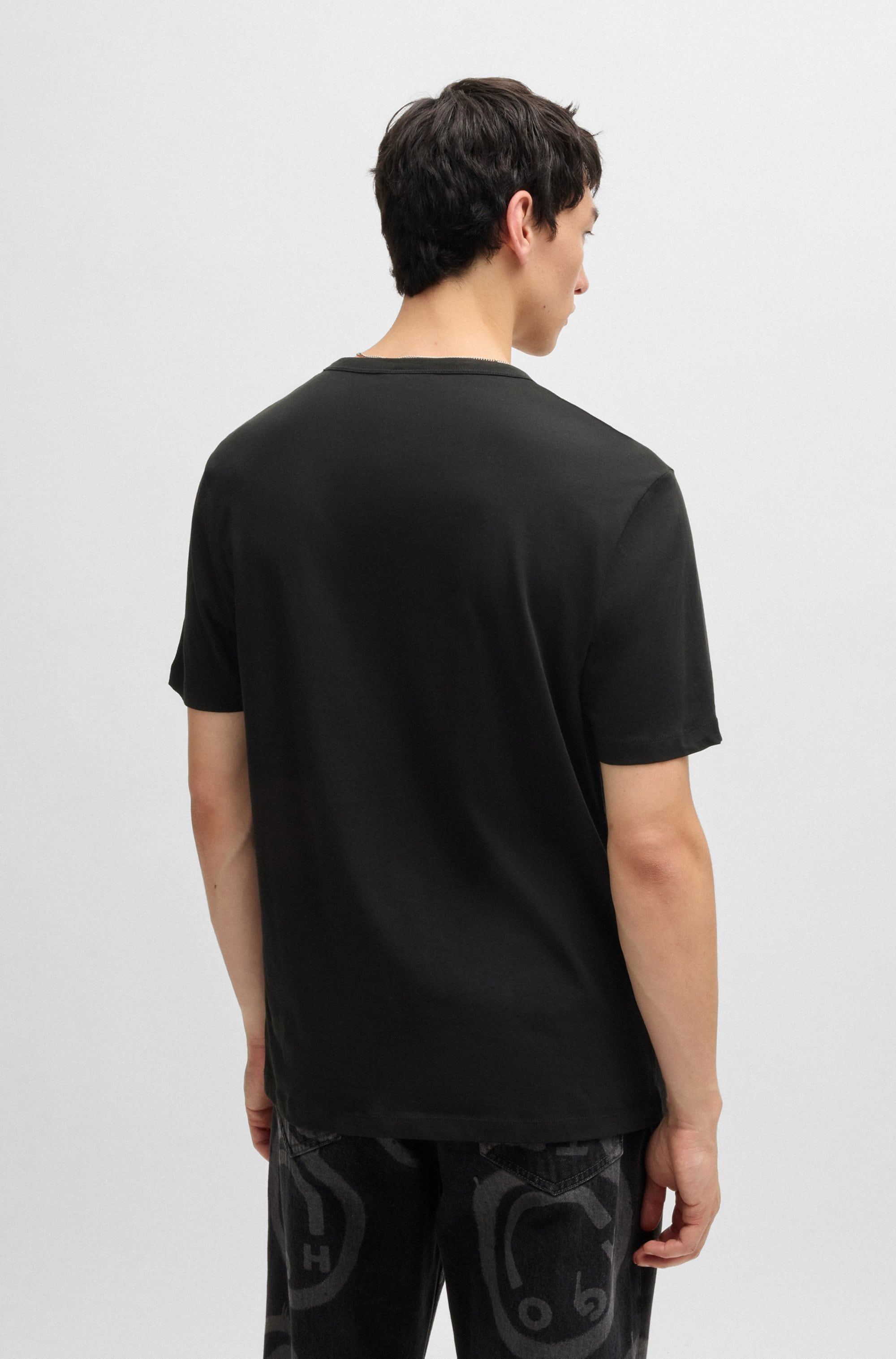 HUGO Blue T-Shirt »BLUE3_Naolo«, (Packung, 2 tlg.), mit kleinem Label am Saum