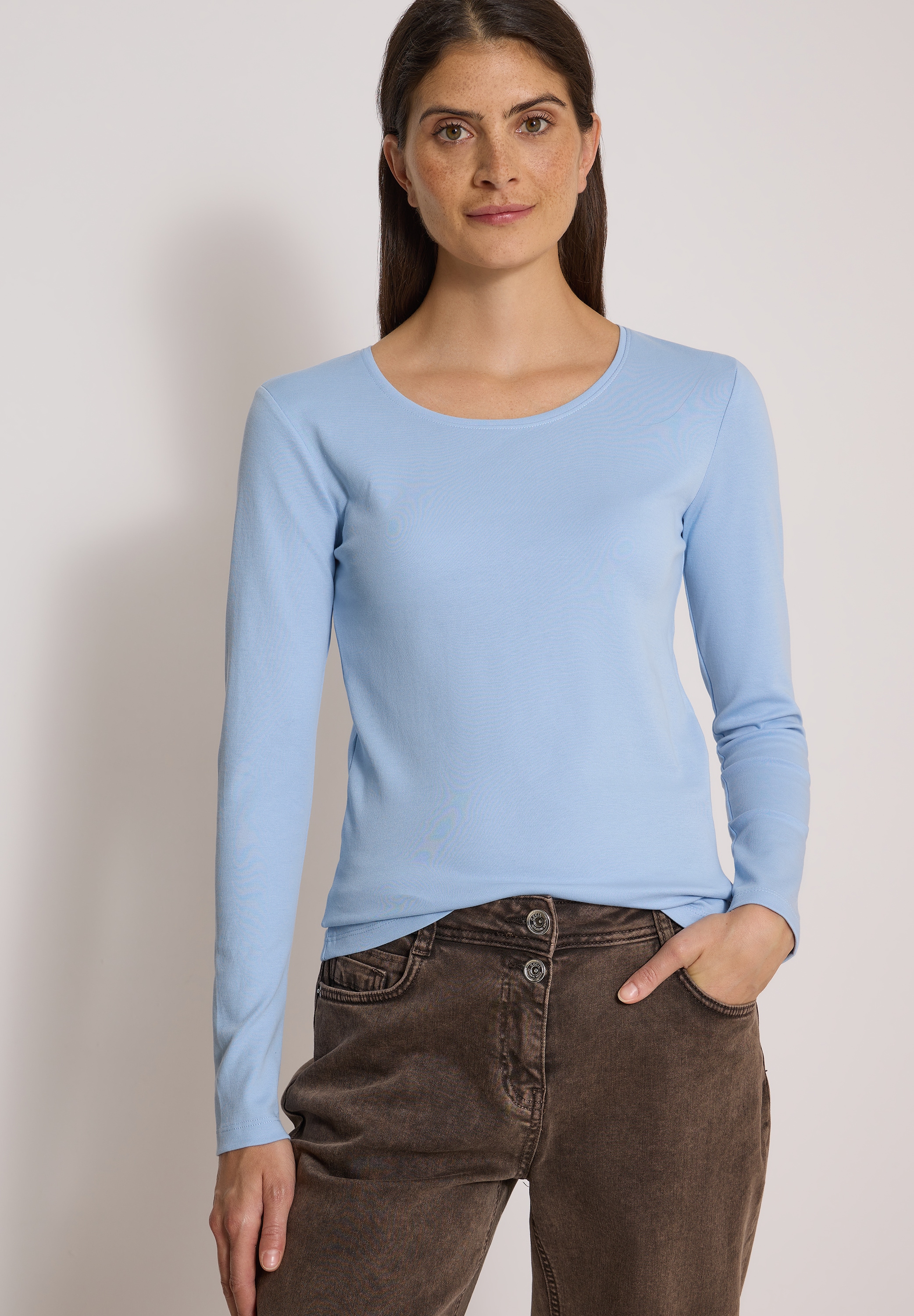 Cecil Langarmshirt aus reiner Baumwolle