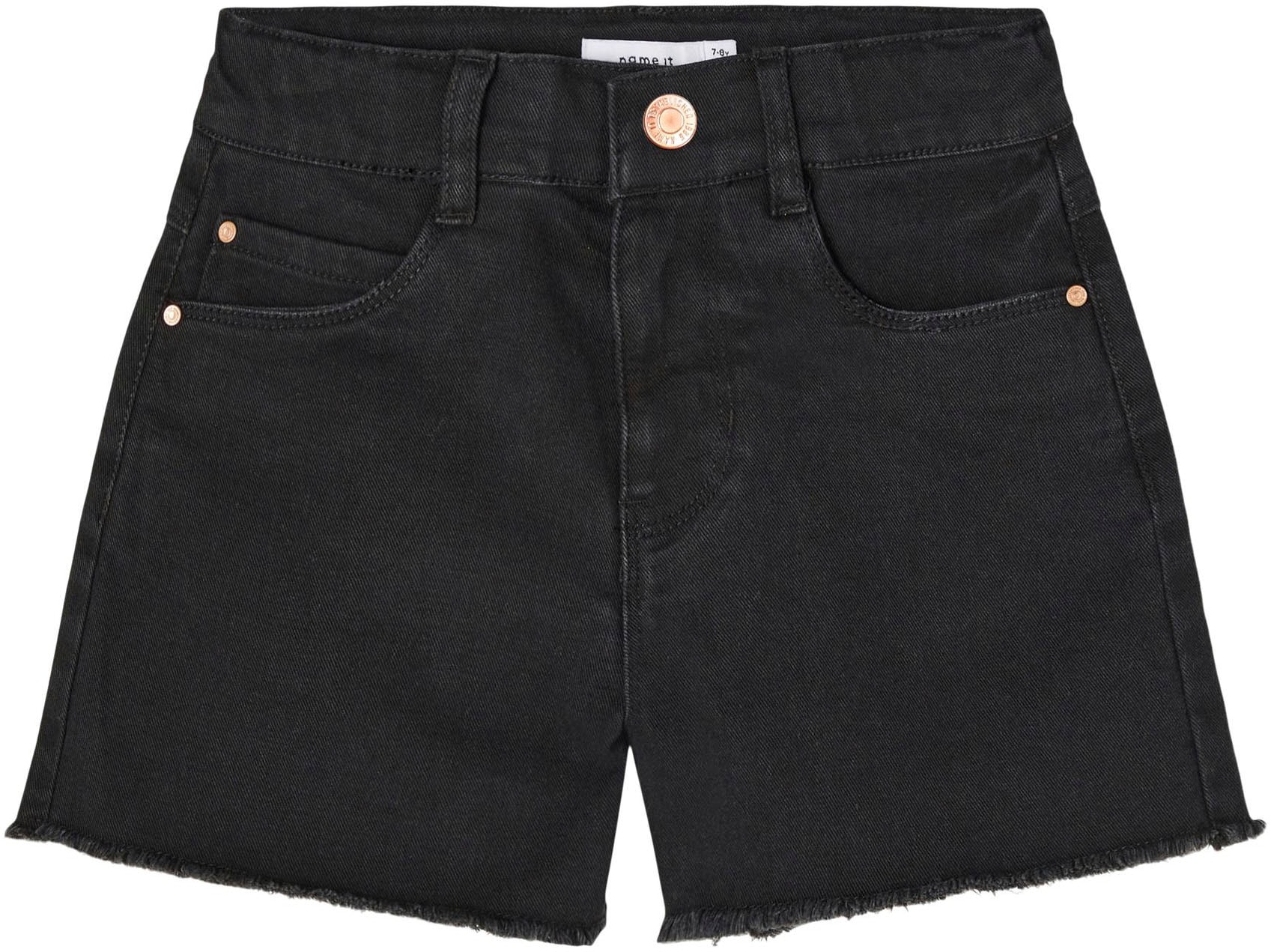 Name It Shorts »NKFROSE HW MOM DNM SHORT«, mit offenen Säumen