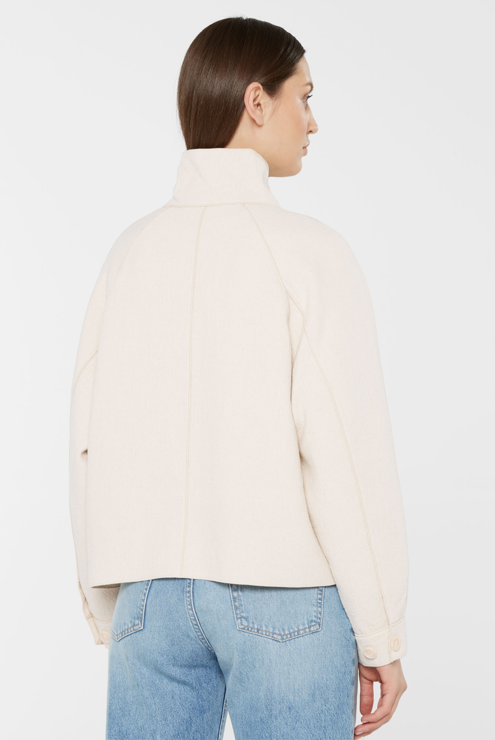 SENSES.THE LABEL Kurzjacke ohne Kapuze mit verstellbaren Druckknopfriegeln am Ärmel