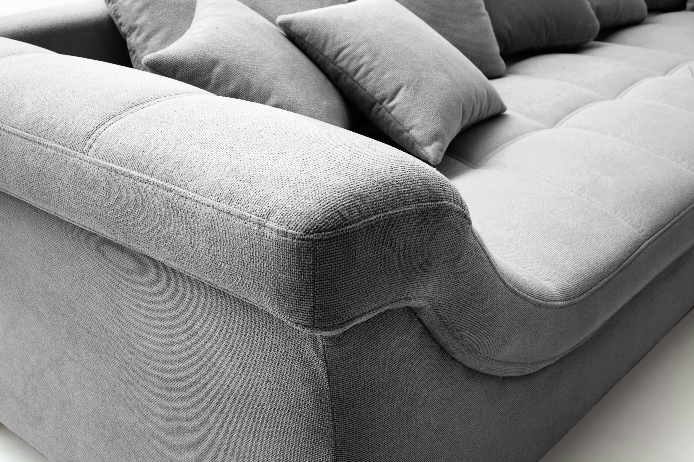 Mr. Couch Ecksofa »Bologna, L-Form, mit Holzfüßen«, wahlweise mit Kaltschaum