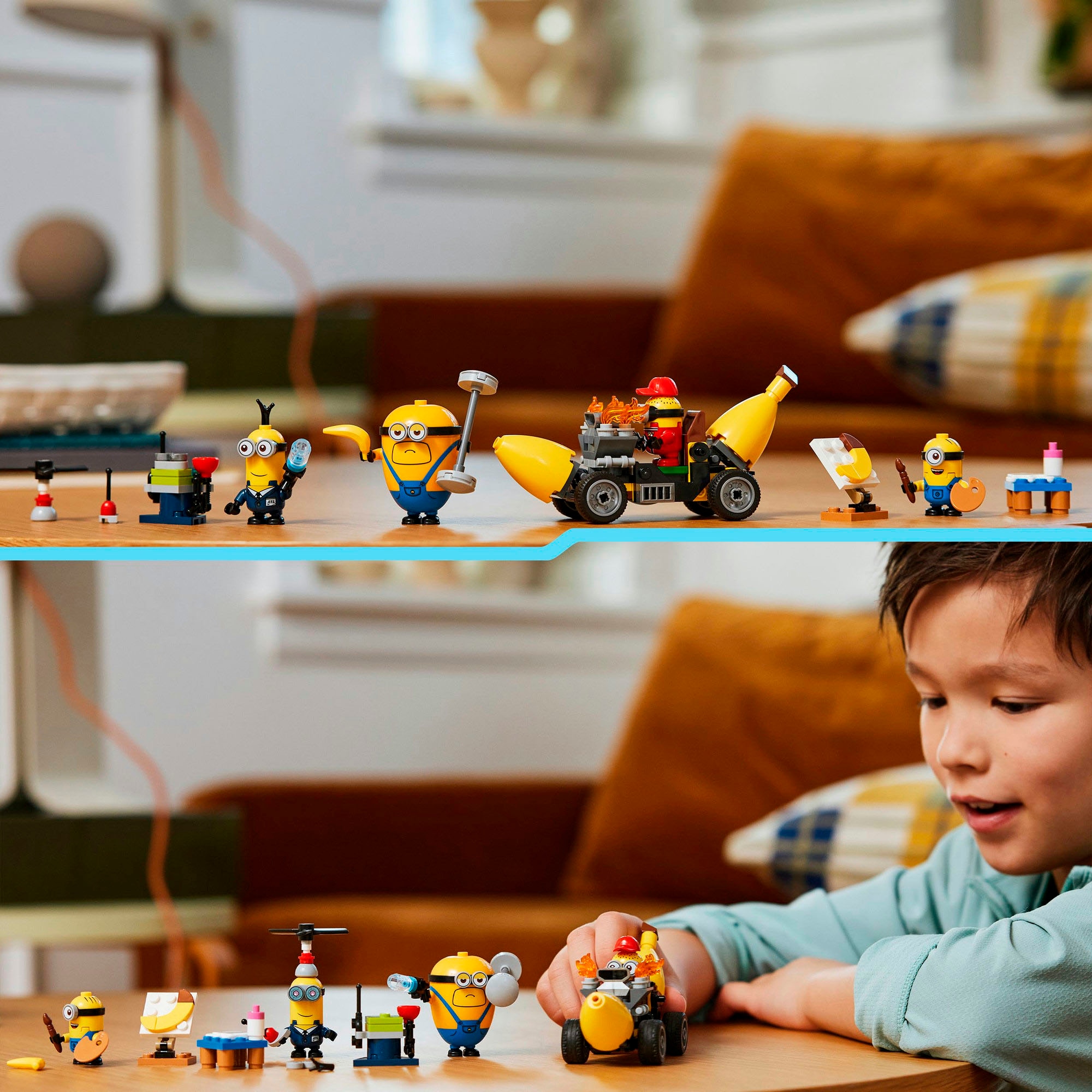 LEGO® Konstruktionsspielsteine »Minions und das Bananen Auto (75580), LEGO Despicable Me«, (136 St.), Made in Europe