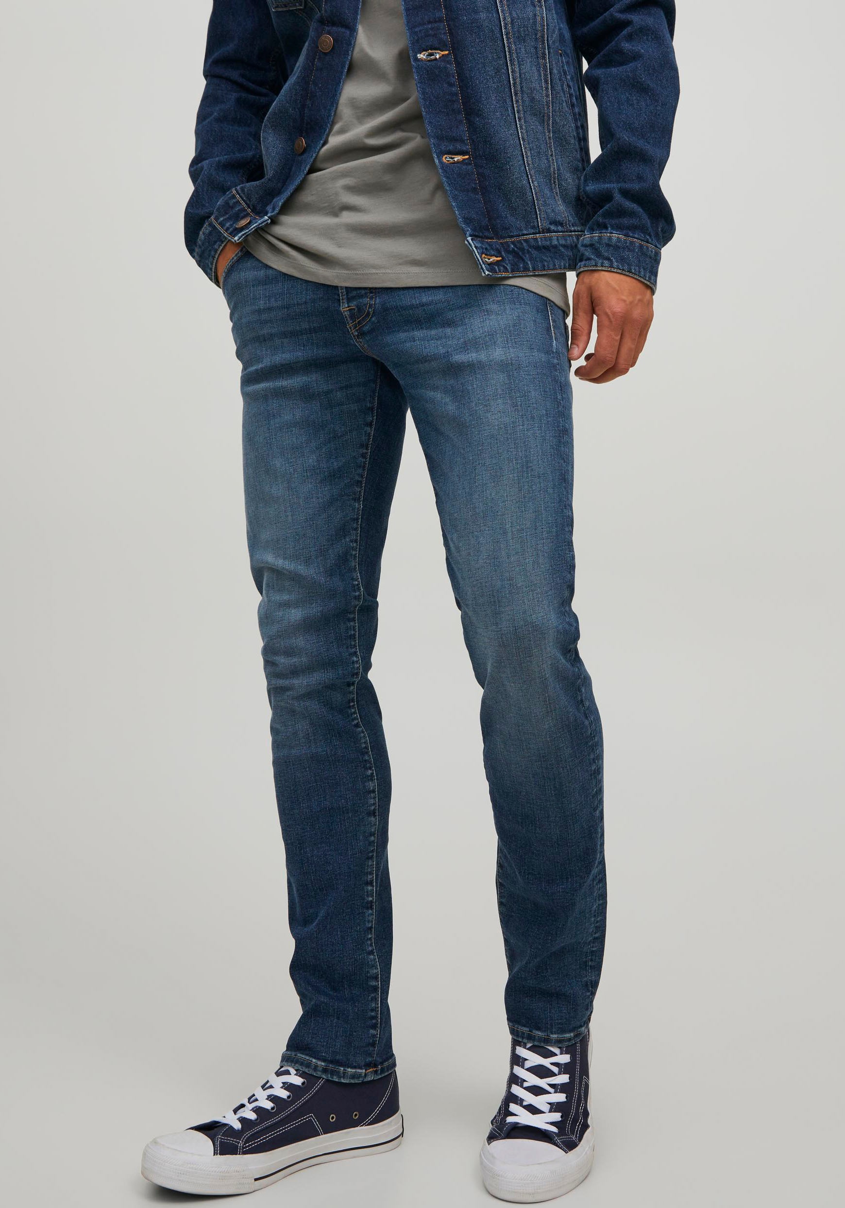 Jack & Jones Slim-fit-Jeans "JJIGLENN – Slim-Fit-Jeans mit niedriger Leibhö günstig online kaufen