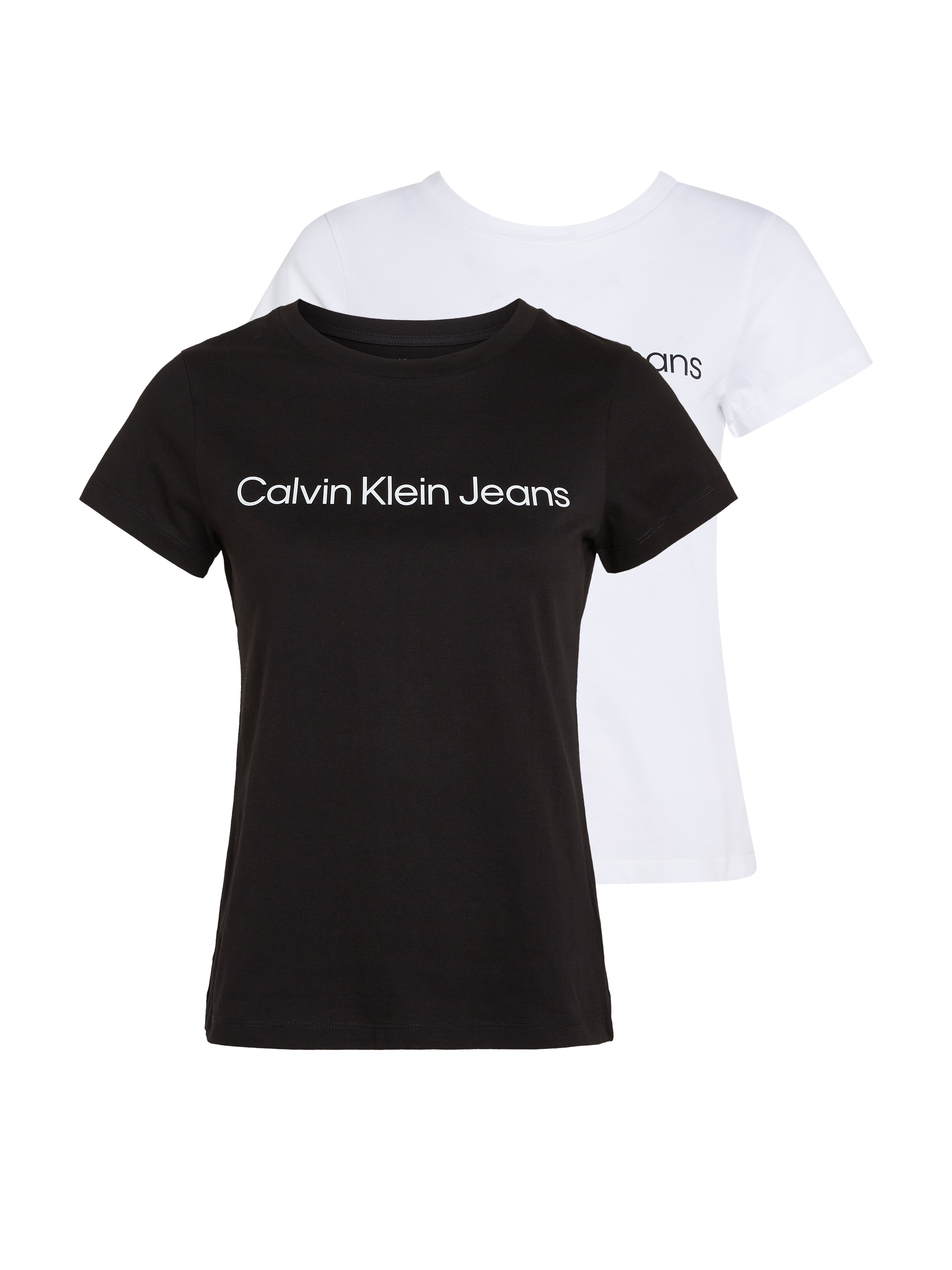 Calvin Klein Jeans T-Shirt »INSTITUTIONAL LOGO 2-PACK TEE«, (Packung, 2er-Pack), mit Logoschriftzug