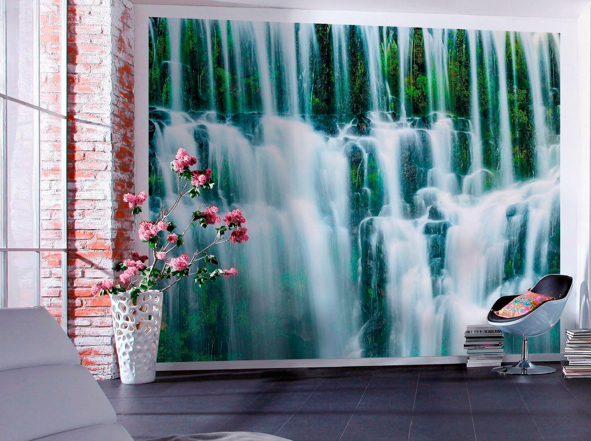 Komar Vliestapete »Digitaldruck Vlies - Ensemble of Veils - Größe 300 x 250 cm«, bedruckt, Wohnzimmer, Schlafzimmer