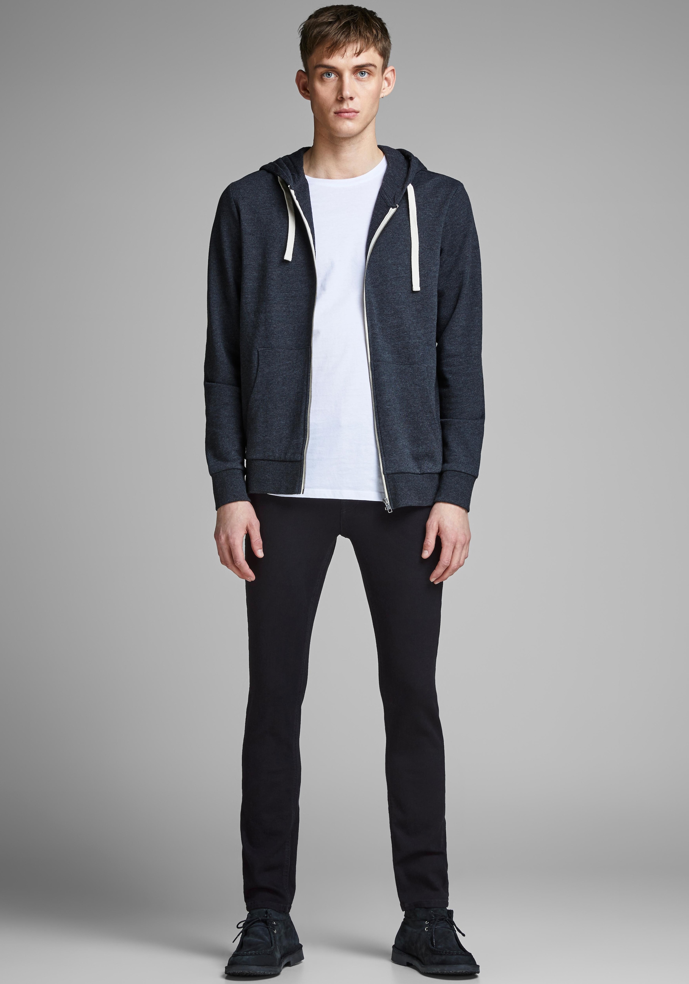 Jack & Jones Slim-fit-Jeans »JJIGLENN Slim-Fit mit Stretch und praktischer 5-Pocket-Form«, mit Abriebeffekten