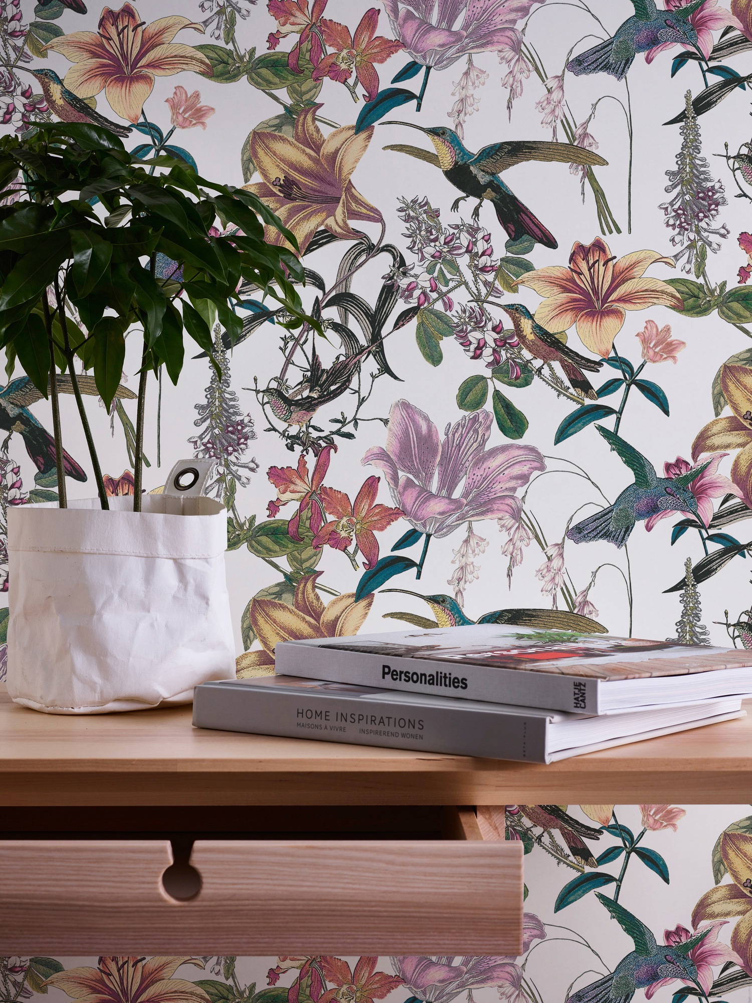 Architects Paper Vliestapete »Jungle Chic«, floral-botanisch-tropisch, Vogeltapete Tapete Blumen Tapeten Wohnzimmer Schlafzimmer Küche Design