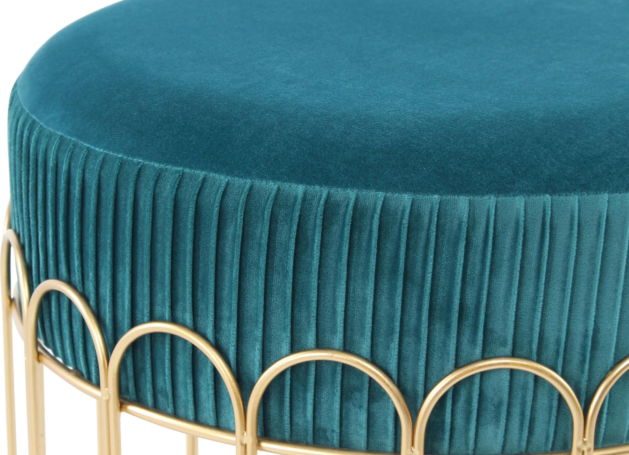 Kayoom Sitzhocker »Hocker Cleopatra 425, Design-Hocker Sitzfläche weich gepolstert«, (1 St.), samtweich, dekorativ, elegantes Design, edle Optik
