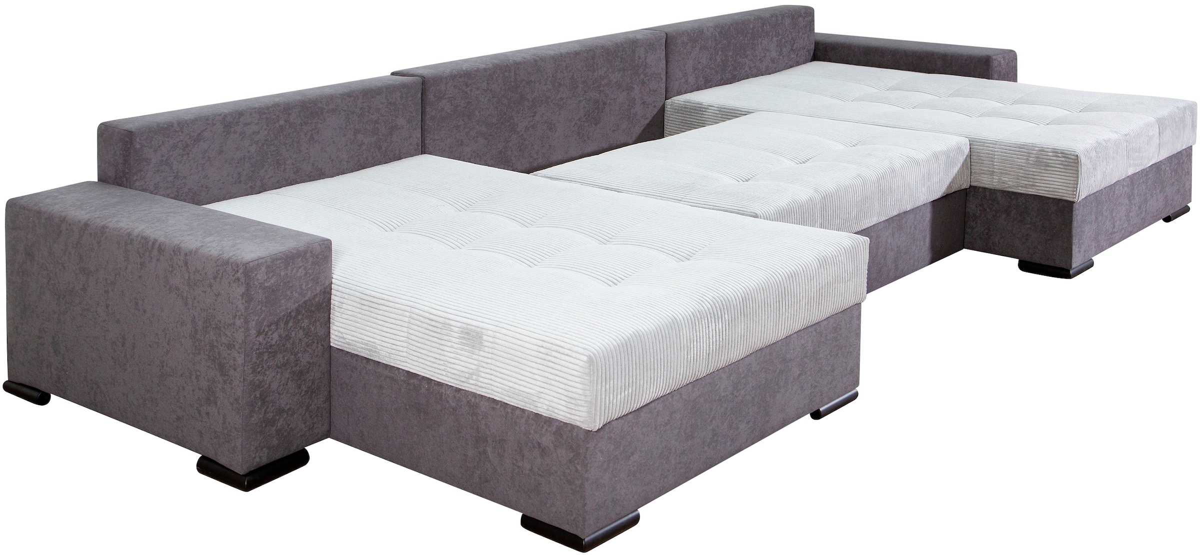 COLLECTION AB Wohnlandschaft »XXXL-Josy Relax U-Form Breite 352 cm, mit 2 gleich großen Recamieren«, inkl. Bettfunktion, Bettkasten, mit 4 Rückenkissen in zwei Größen