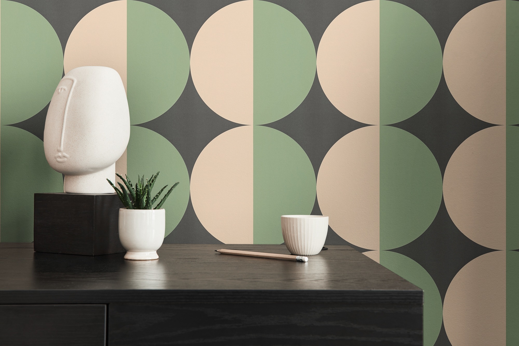A.S. Création Vliestapete »Retro Geo Kreise« 3D-Optik leicht strukturiert Vliestapete Retro geometrisch Kreise, versch. Farben