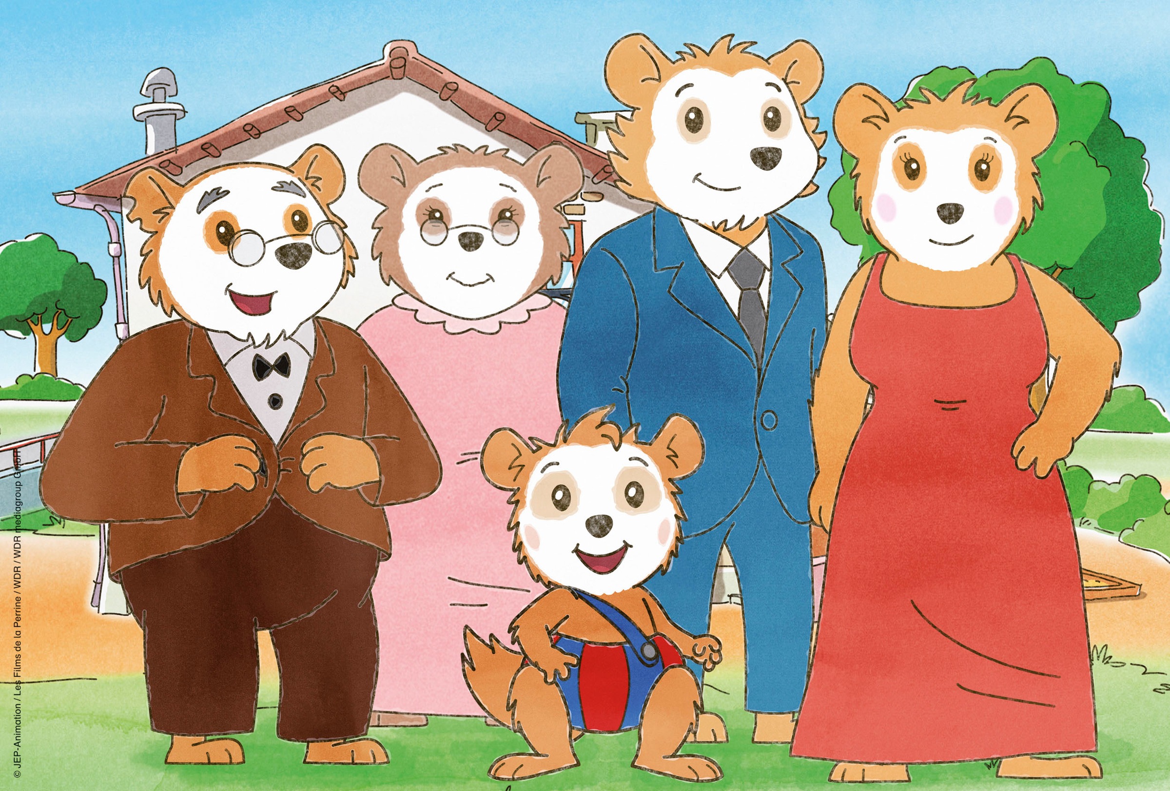 Schmidt Spiele Puzzle »Bobo Siebenschläfer, Freunde und Familie«, (72 tlg.), 3x24 Teile