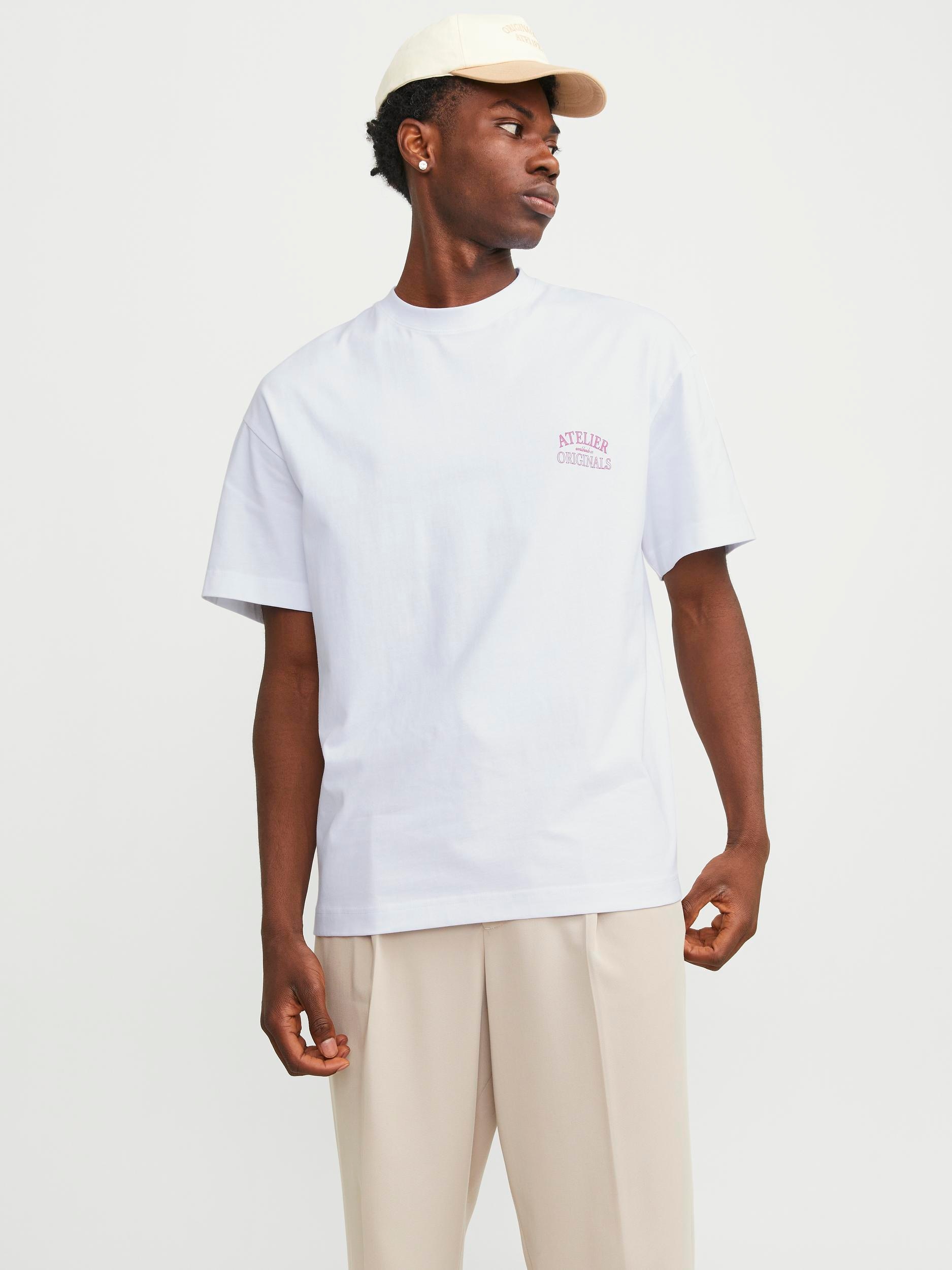 Jack & Jones Oversize-Shirt »JORSANTORINI BACK TEE SS CREW NECK SN«