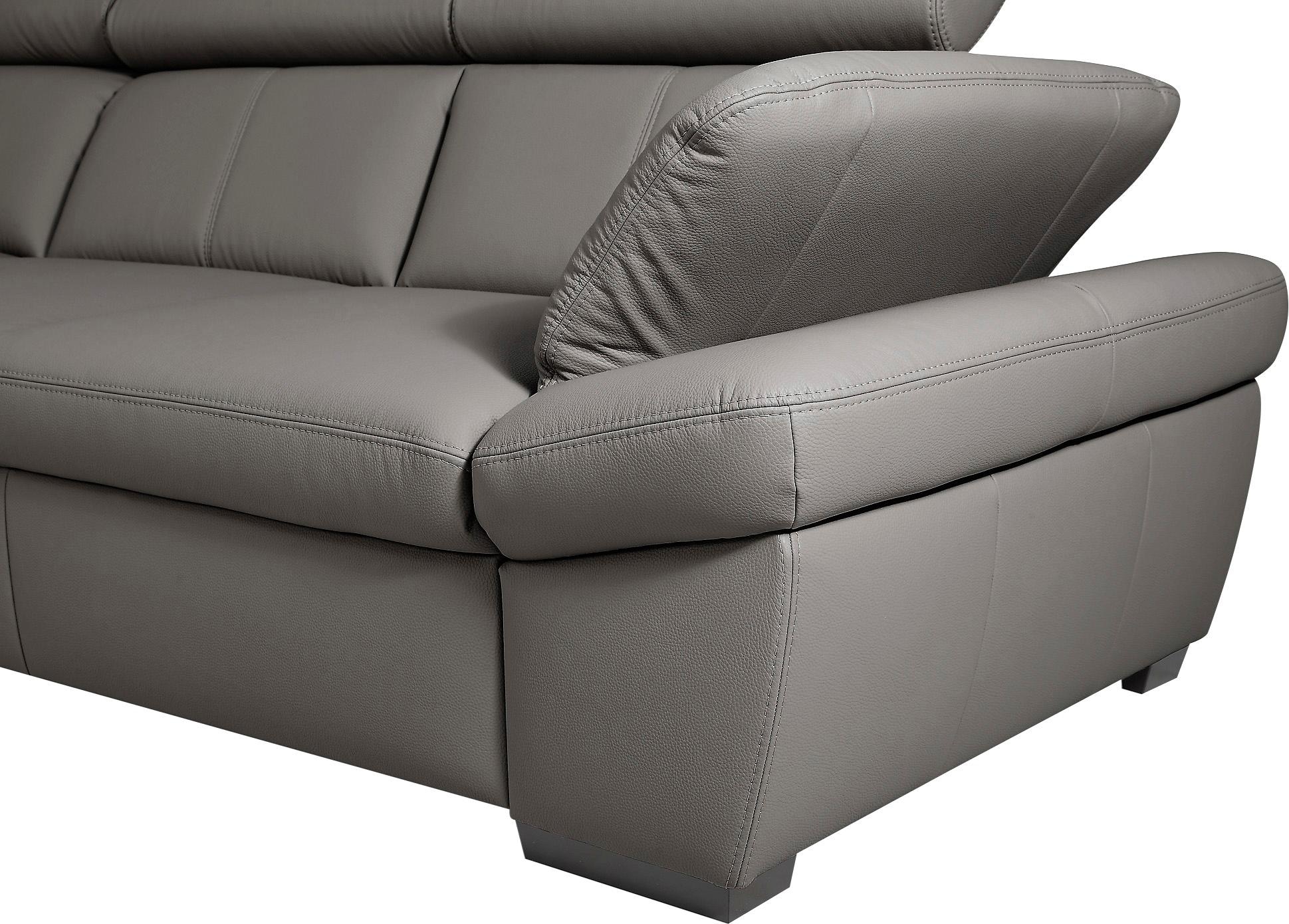 exxpo - sofa fashion Ecksofa »Salerno, klassisch modernes Funktionssofa, hoher Sitzkomfort, L-Form«, inkl. Kopf- und Armteilverstellung, wahlweise mit Bettfunktion