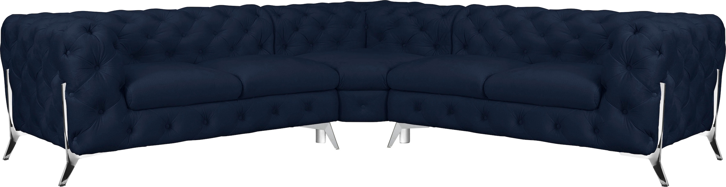 Home affaire Chesterfield-Sofa "Amaury L-Form" Chesterfield-Optik, Breite/T günstig online kaufen