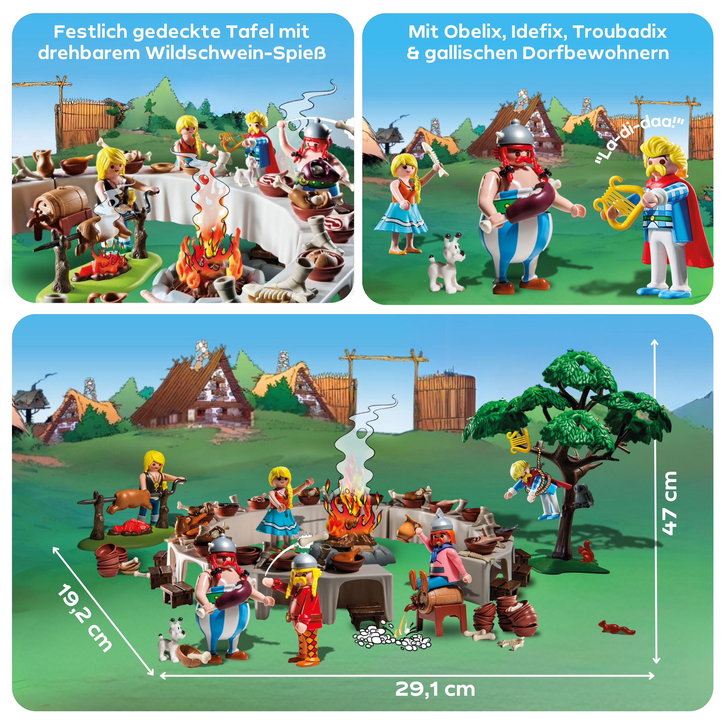 Playmobil® Konstruktions-Spielset »Asterix: Das Dorfbankett (71827), Playmobil Asterix« Made in Europe