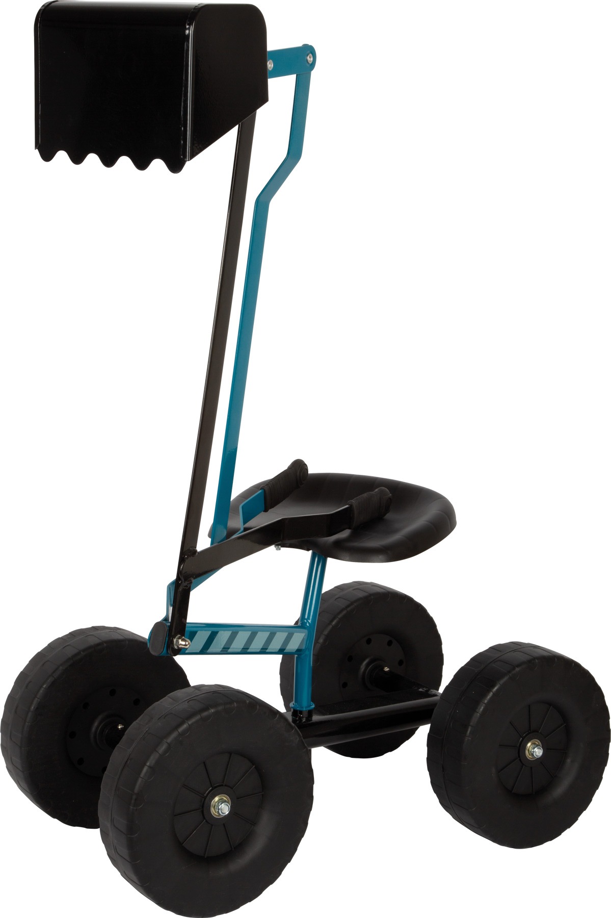 SMALL FOOT Kinder Spielzeug-Bagger, schwarz, Metall, B:33cm H:58cm T:104cm, Spielzeugfahrzeuge, zum Sitzen