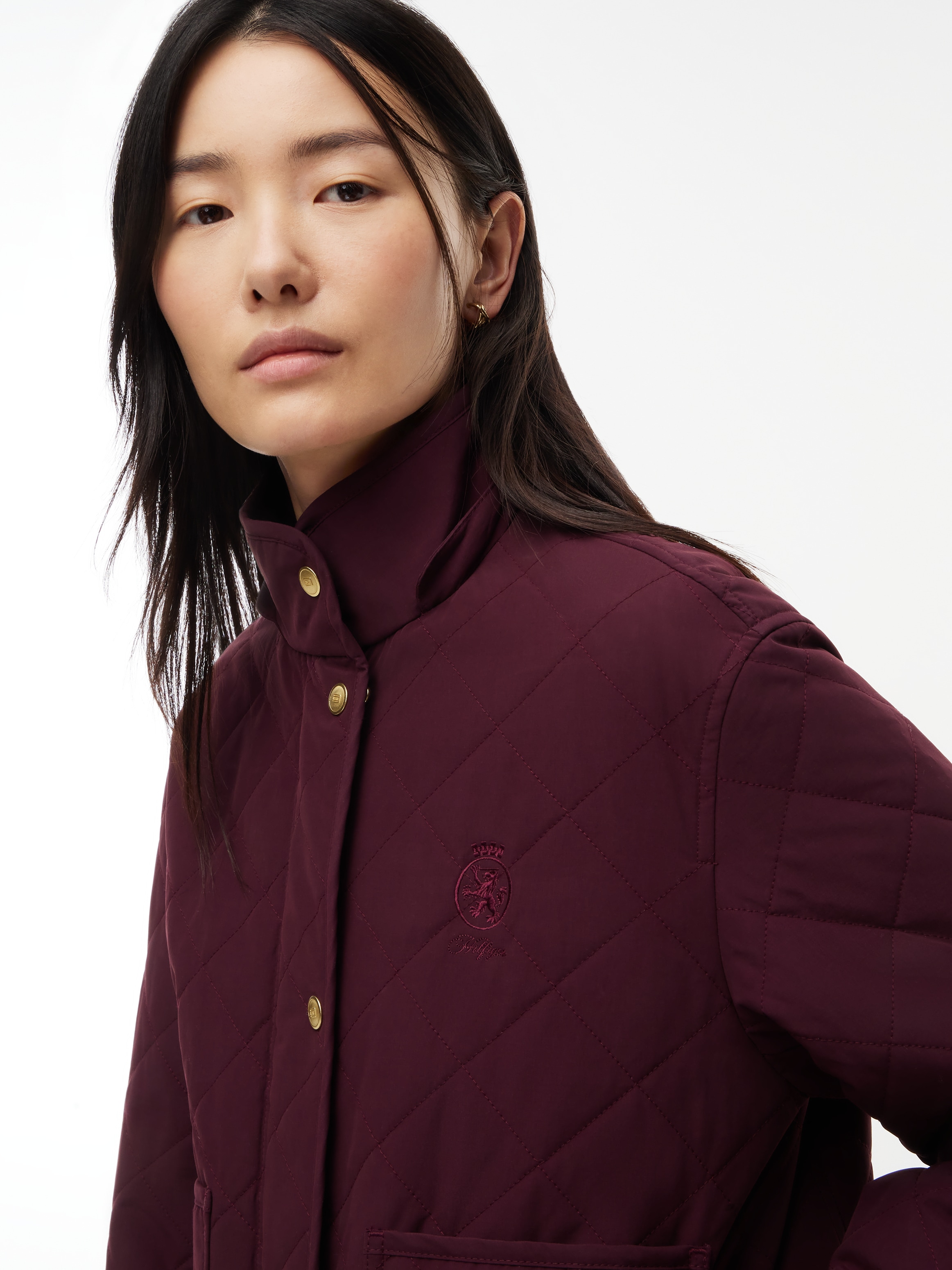 Tommy Hilfiger Steppjacke »QUILTED HOOD JACKET« mit Kapuze Baumwollmischung