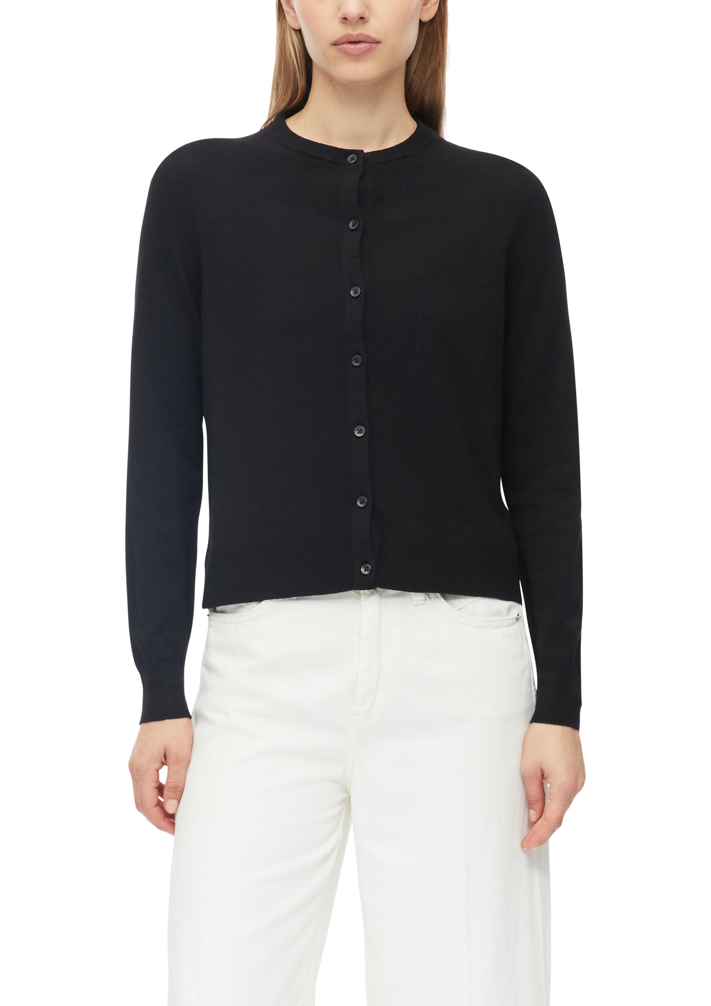 s.Oliver Strickjacke Rundhals mit Viskose