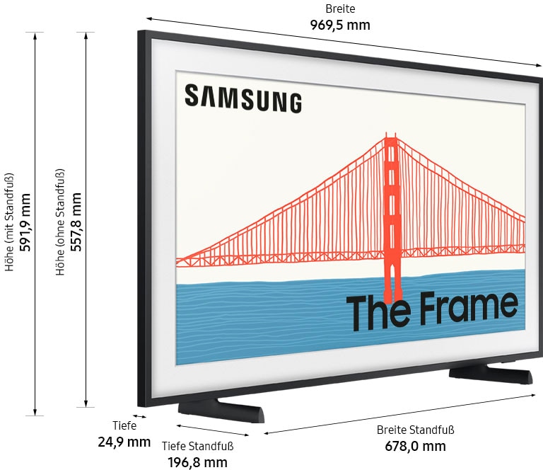 Samsung QLED-Fernseher »GQ43LS03AAU«, 108 cm/43 Zoll, 4K Ultra HD, Smart-TV,  Quantum 4K,100% Farbvolumen,Design im Rahmen-Look,Art Mode,The Frame | BAUR