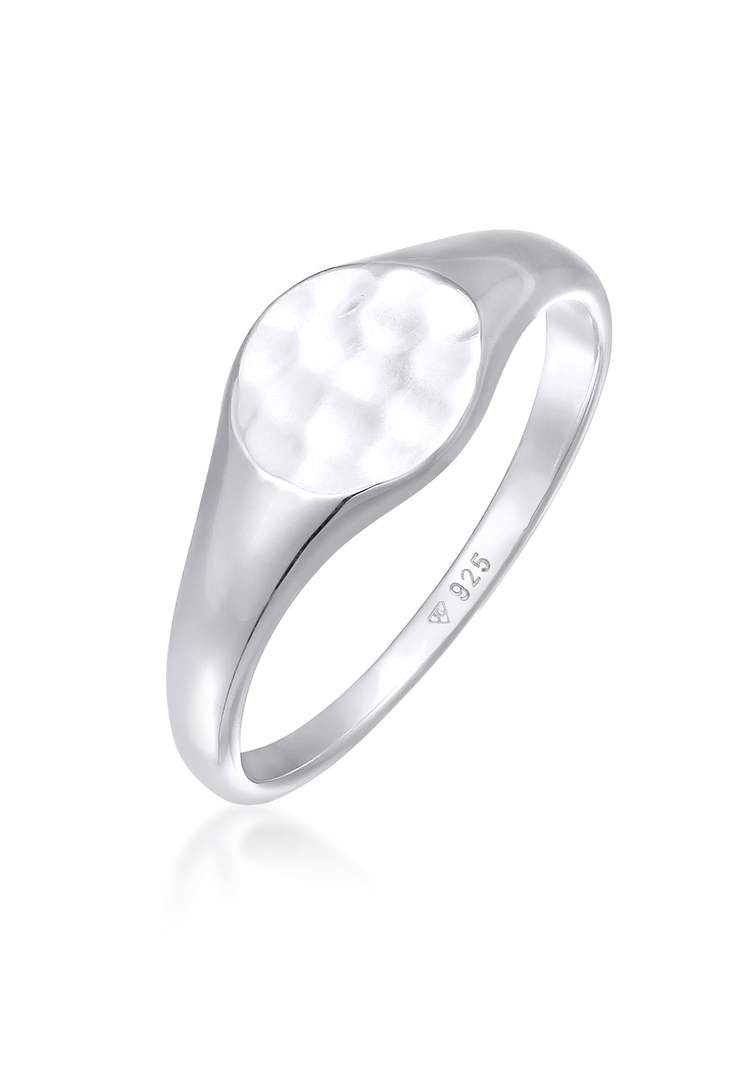 Elli Siegelring »Ring Siegelring Hammerschlag Trend 925 Silber«