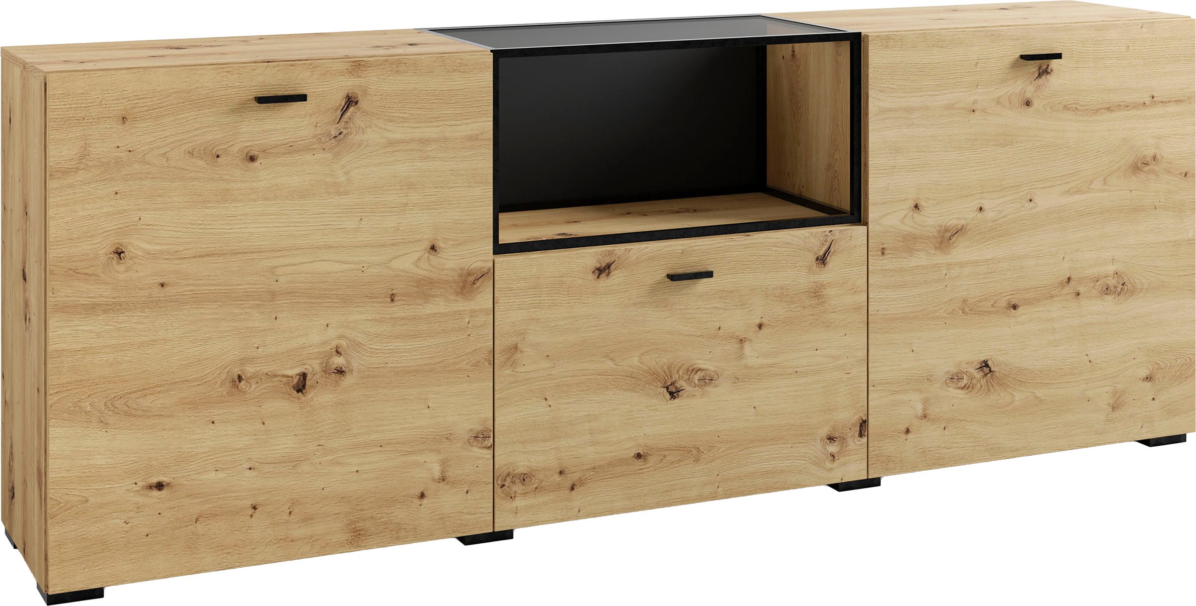 byLIVING Sideboard "Frame" 1 Stk. tlg. moderne Kommode mit Metalleinsatz un günstig online kaufen