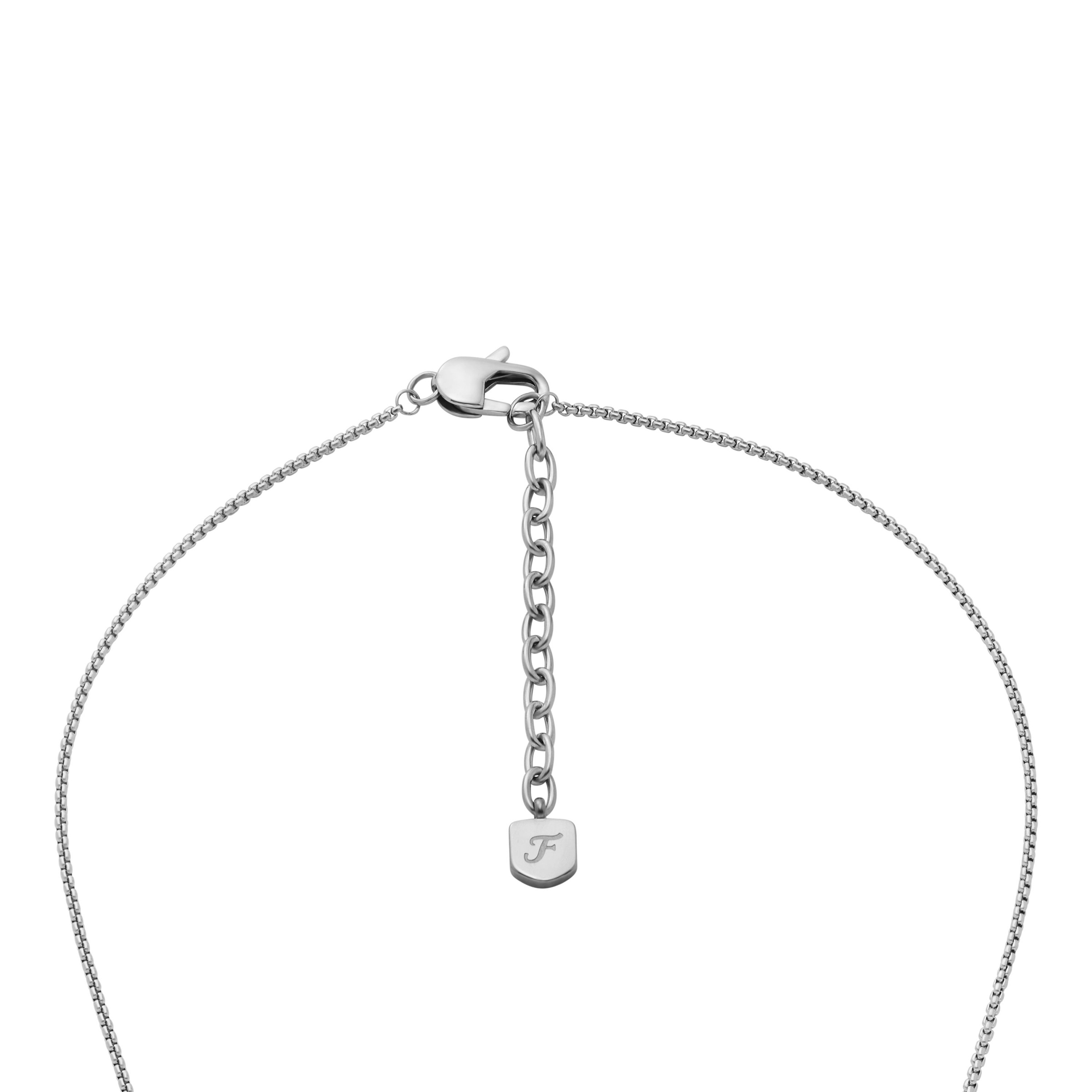 Kette mit Anhänger FOSSIL "Schmuck Geschenk Edelstahl KNOX", silber (edelstahlfarben), Halsketten, Damen, Edelstahl, L: 56 B: 1,1mm, B:1,1mm 4
