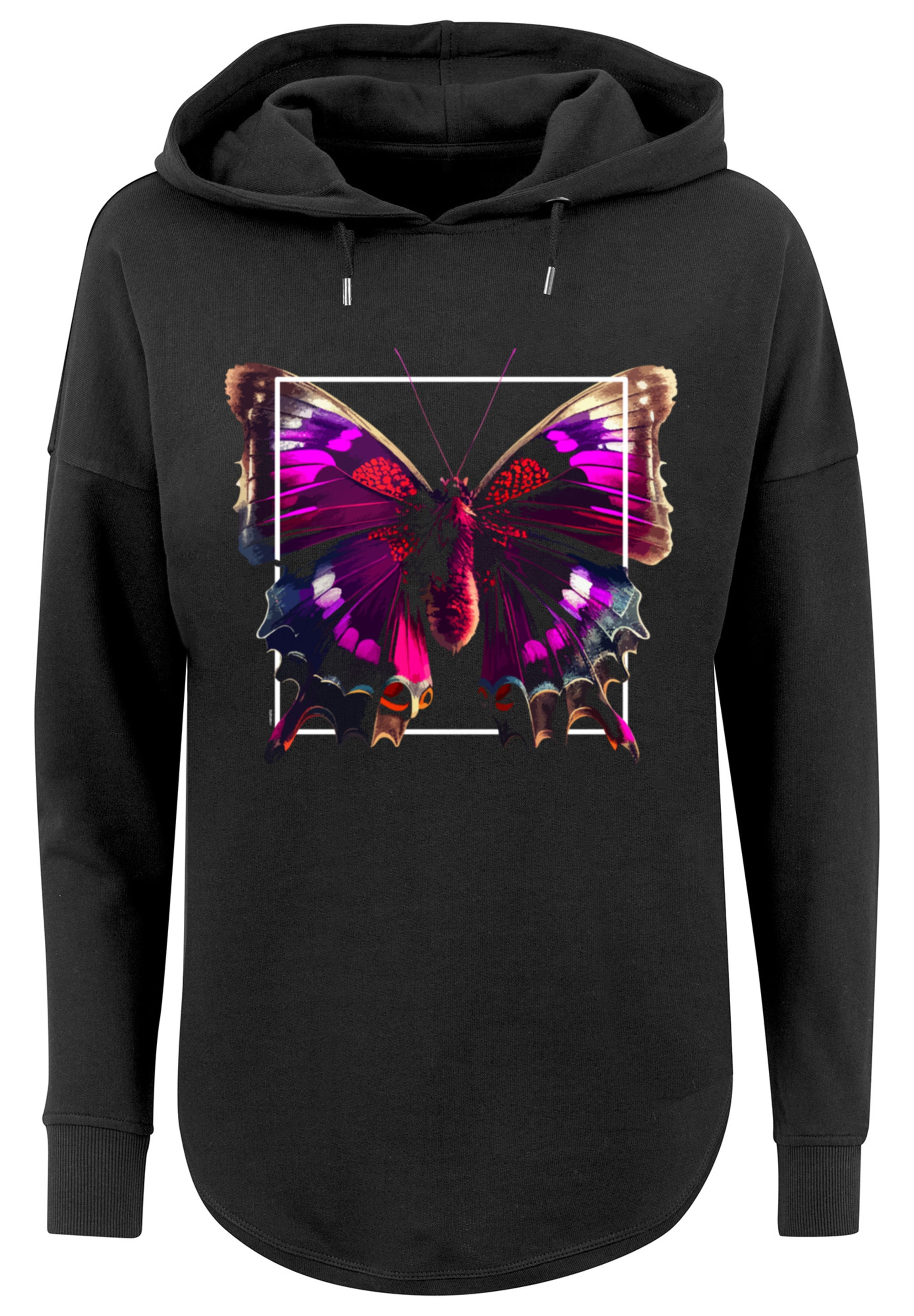 F4NT4STIC Kapuzenpullover »Pink Schmetterling OVERSIZE TEE«, Print