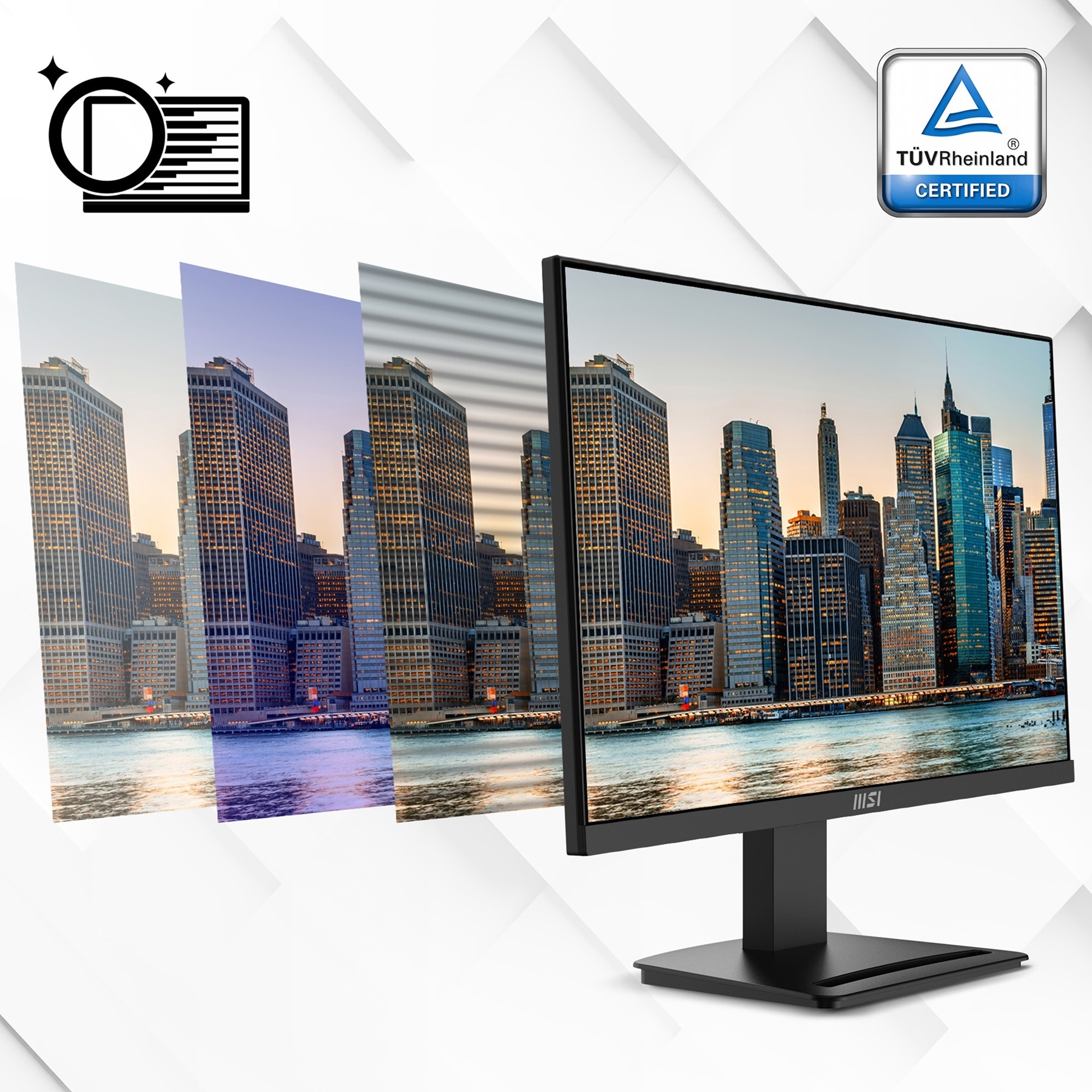 GAMEMAX PC-Komplettsystem »MegaDeal Infinity Mini BK SET2614«, (inkl. Maus & Tastatur), Windows 11 + MSI PRO MP2412DE Monitor 60cm (24")