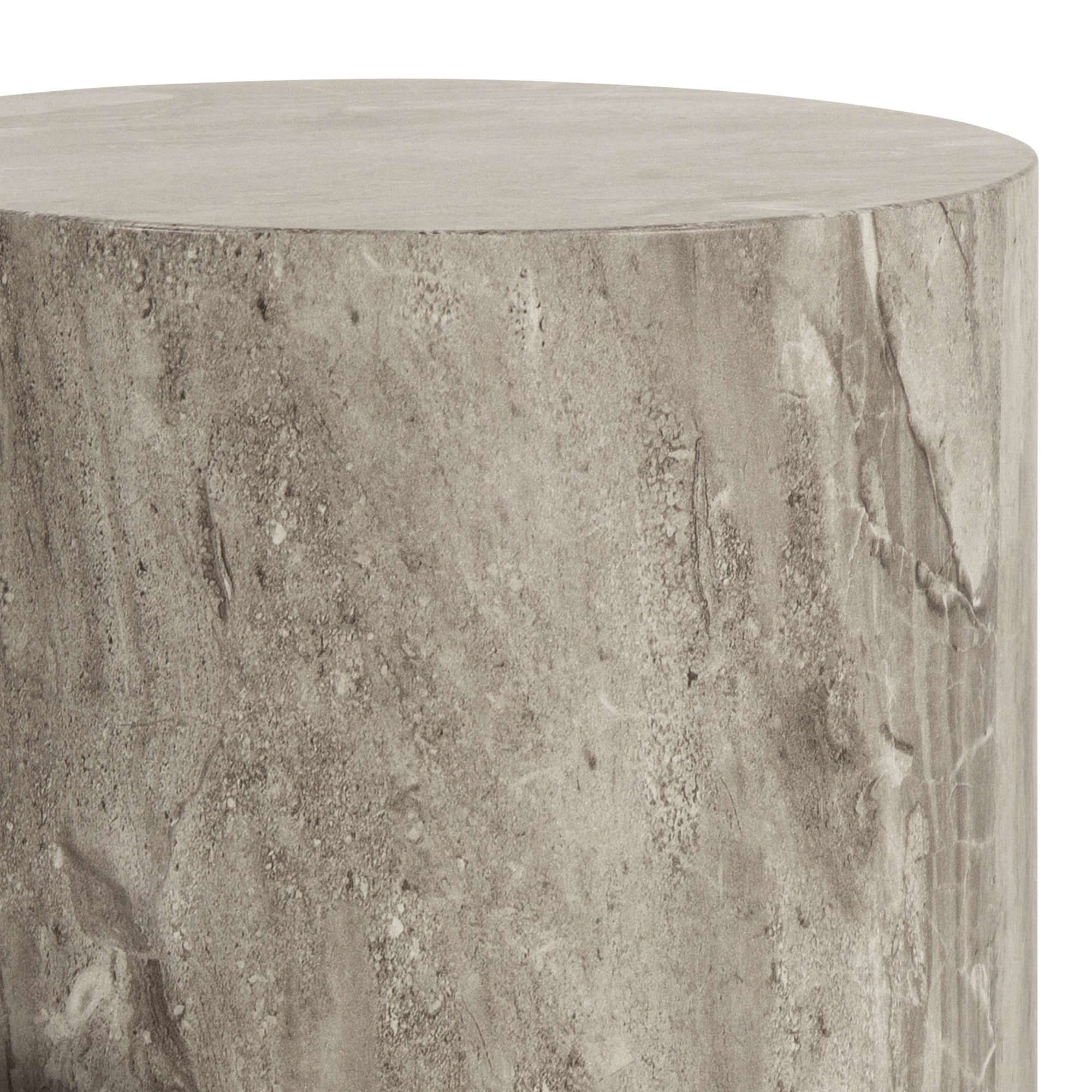 ACTONA GROUP Blumentisch »Dice«, (Set, 2 St., Im Set 2 Stück), Rund Blumenständer Satz, grau Mamor rau Papier, 2 stk, Ø34x70cm