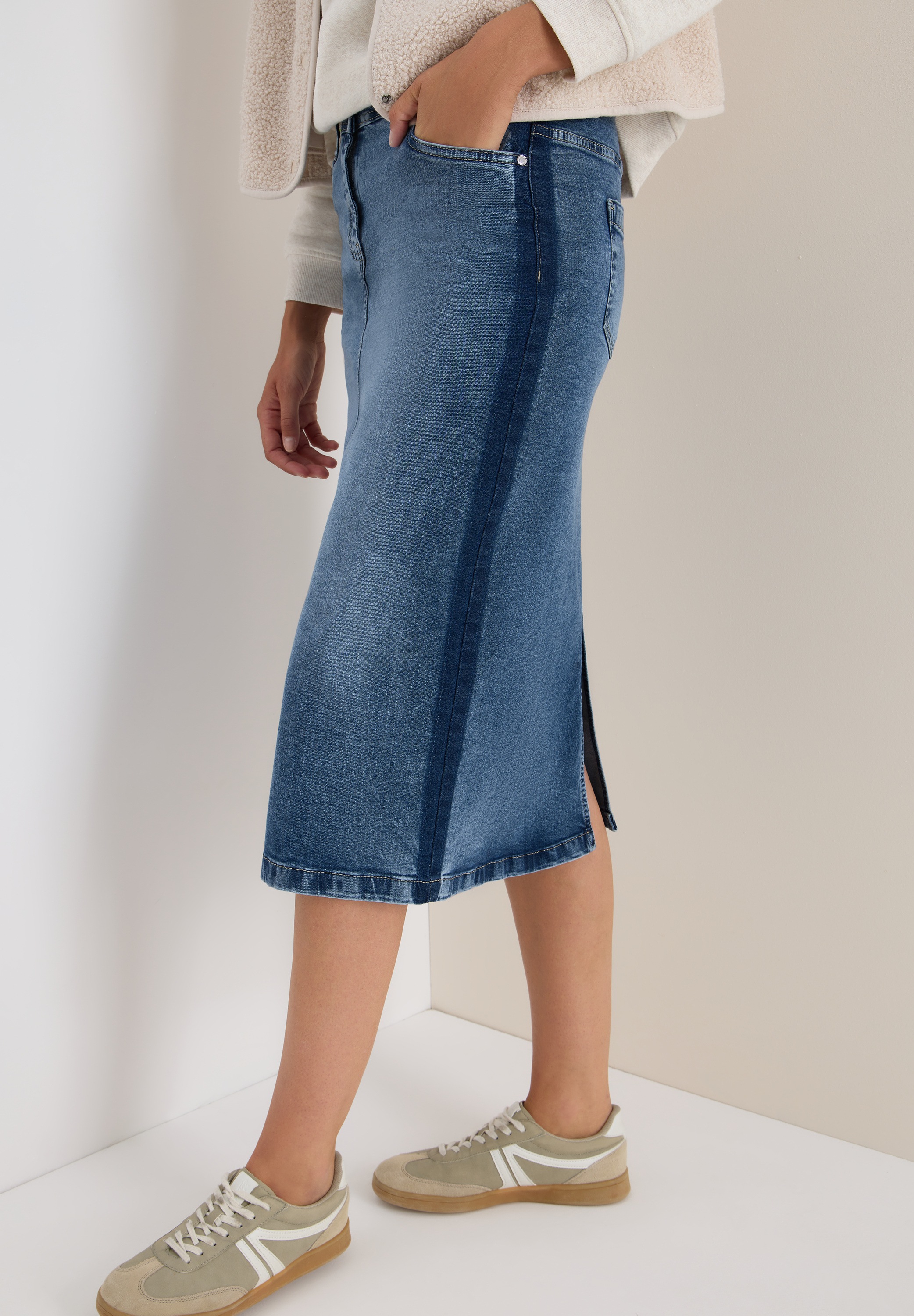 Cecil Jeansrock aus Baumwolle mit Stretchanteil