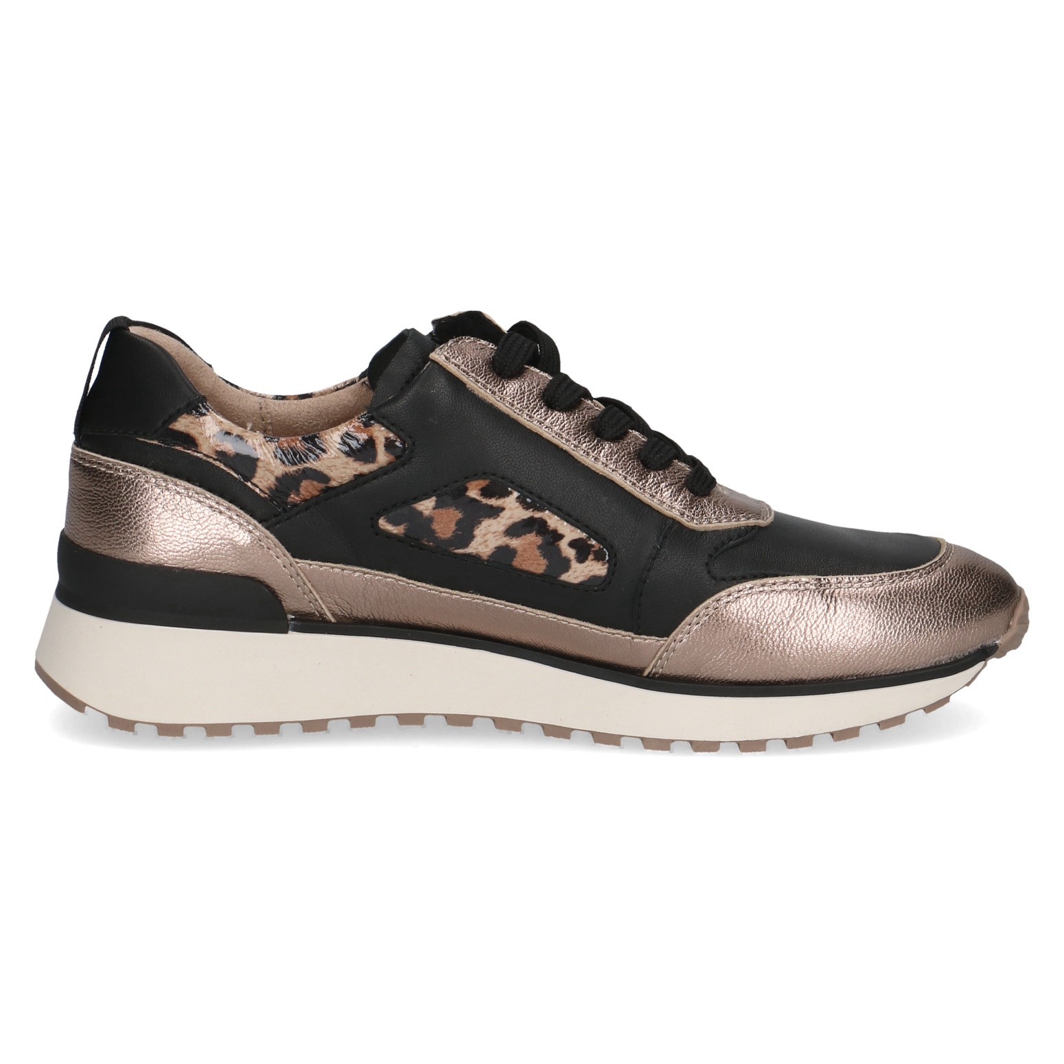 Caprice Keilsneaker, Freizeitschuh, Halbschuh, Schnürer, praktischer Außenreißverschluss