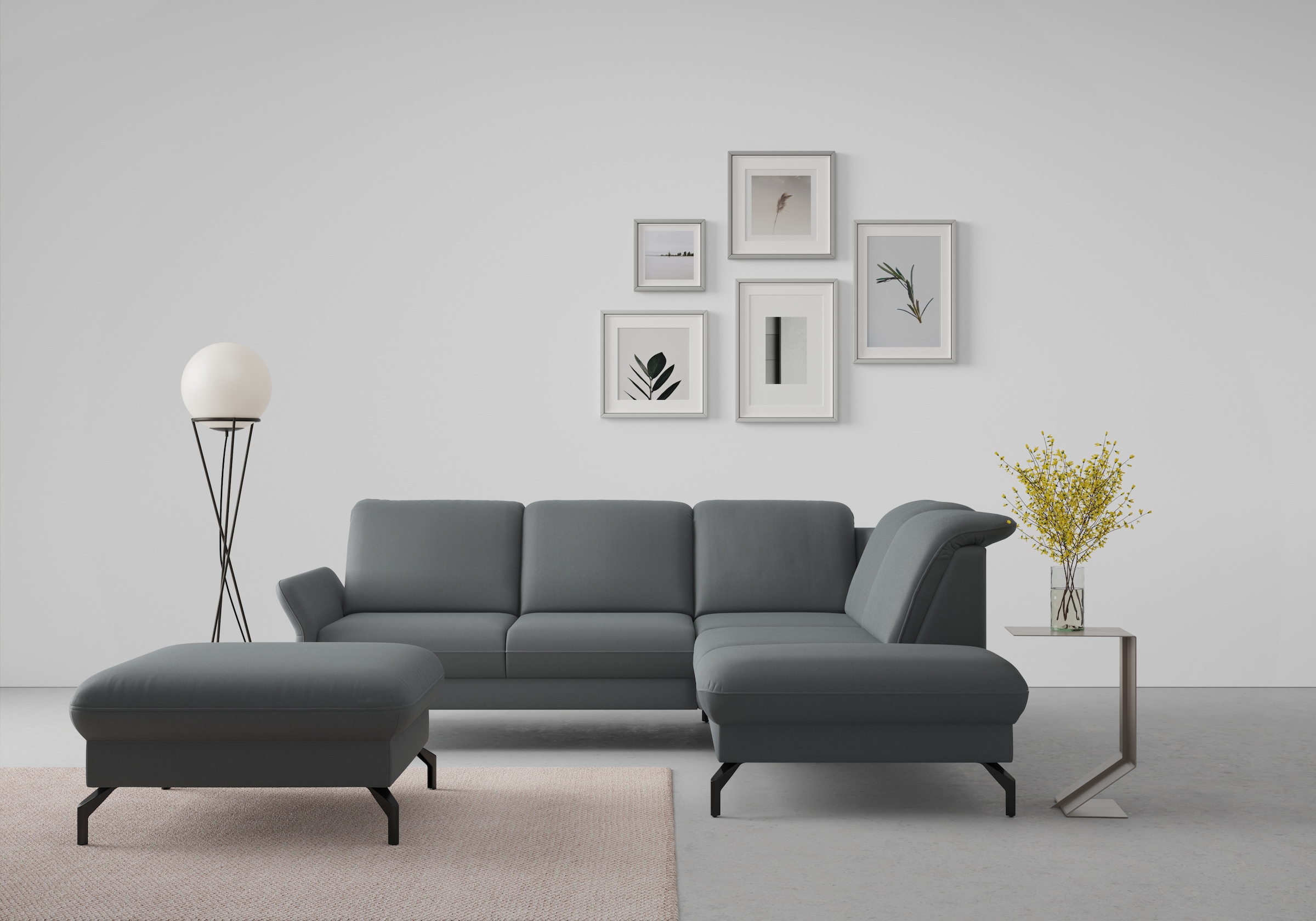 sit&more Ecksofa "Fashion L-Form" wahlweise mit Kopfteilverstellung und Vorziehsitz, motorisch