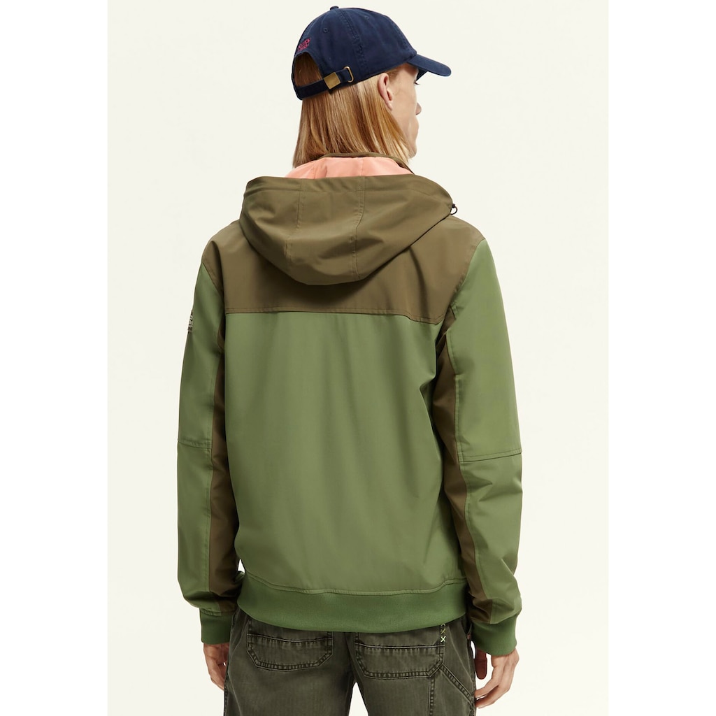 Scotch & Soda Outdoorjacke »Hooded colourblock jacket«, mit Kapuze