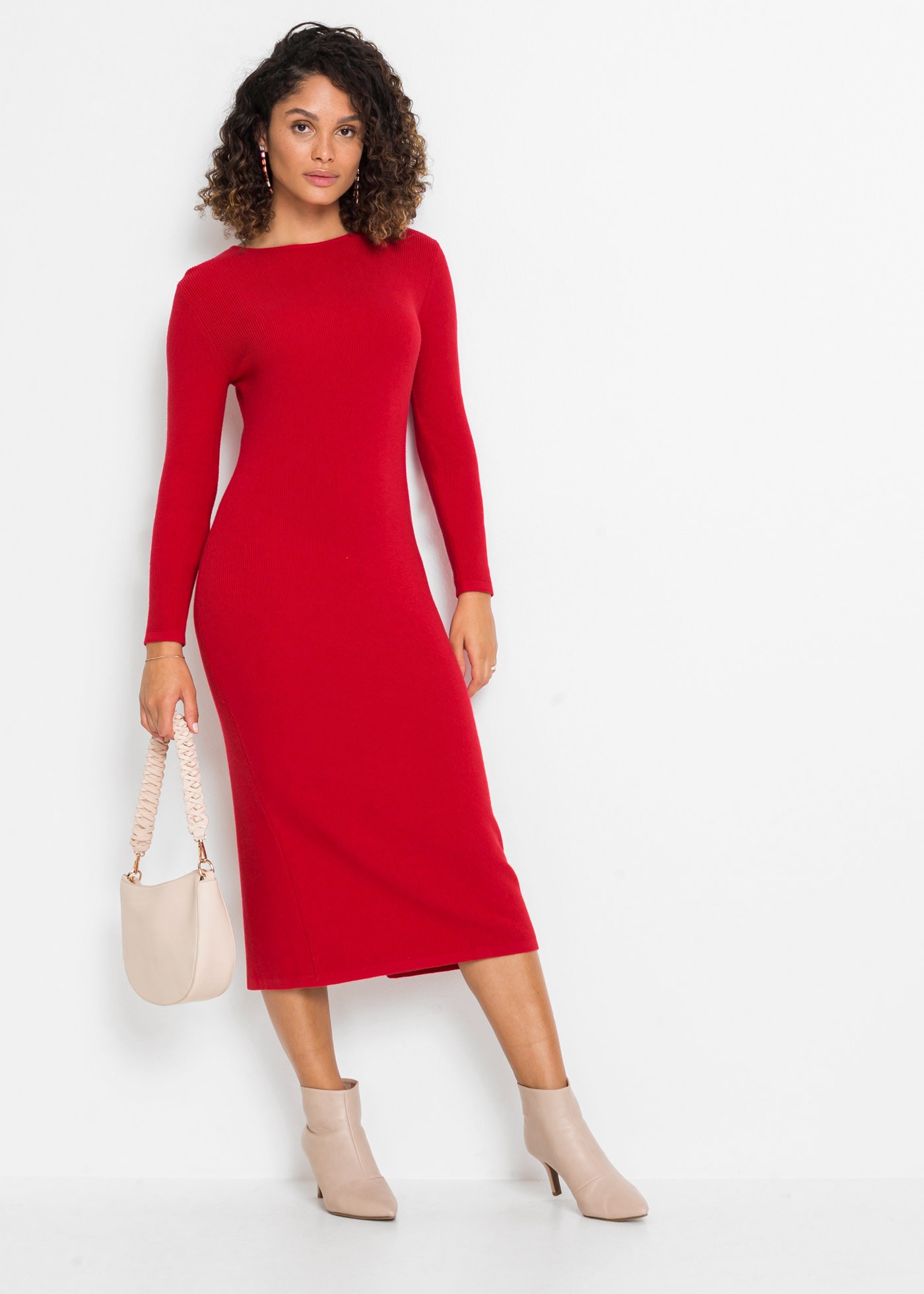 bonprix Strickkleid für modischen Auftritt, aus Viskose, Polyamid und Polye günstig online kaufen