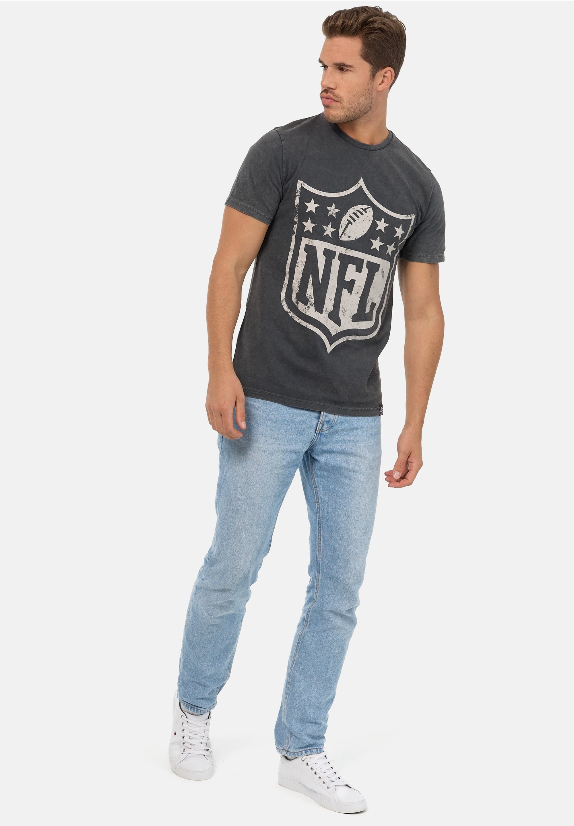 Thumbnail - Recovered T-Shirt "NFL Vintage Shield Washed Core", mit NFL-Logo im Vintage-Stil