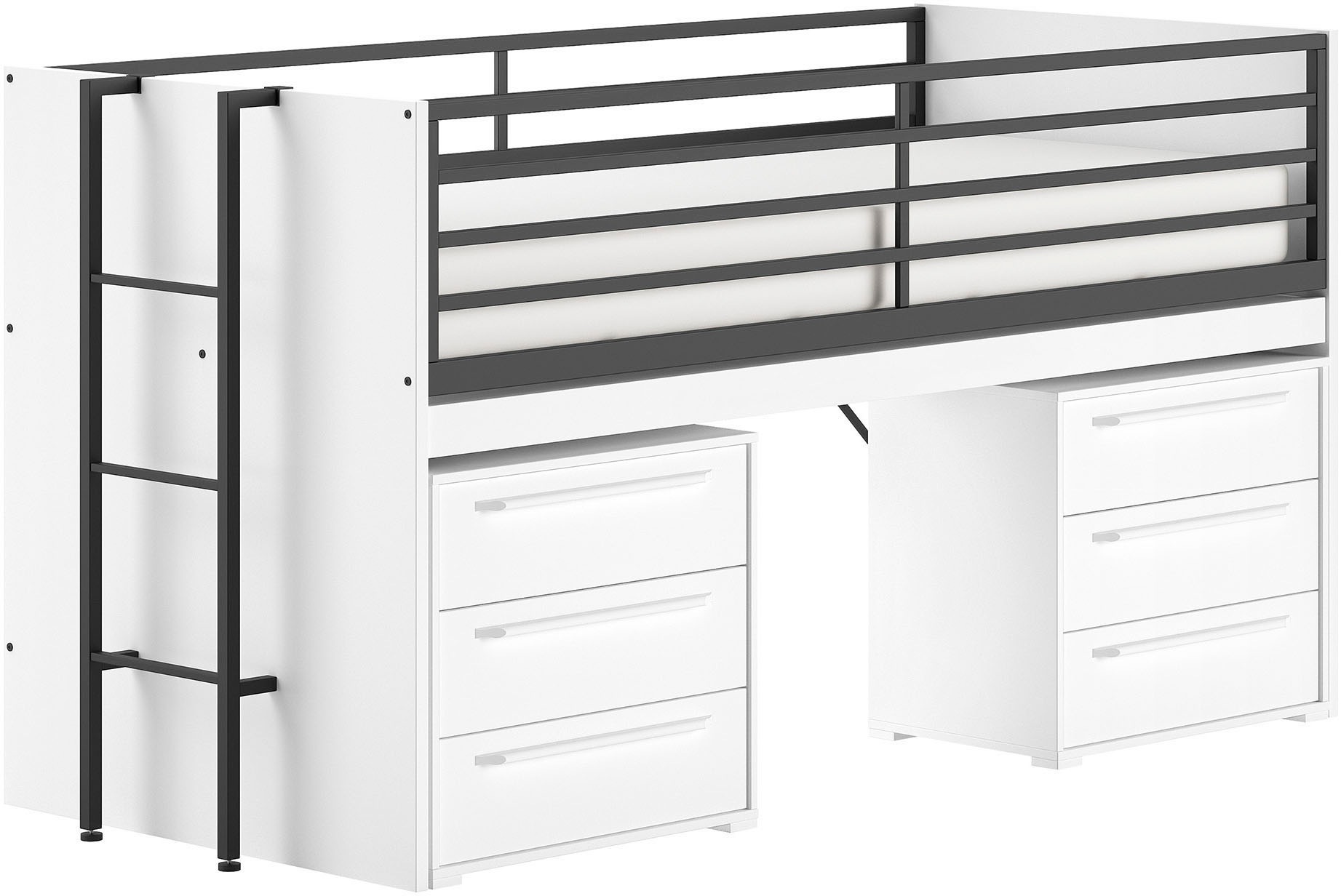 Vipack Stauraumbett "Sam, schlafen und arbeiten in einem, wahlweise Eiche- günstig online kaufen