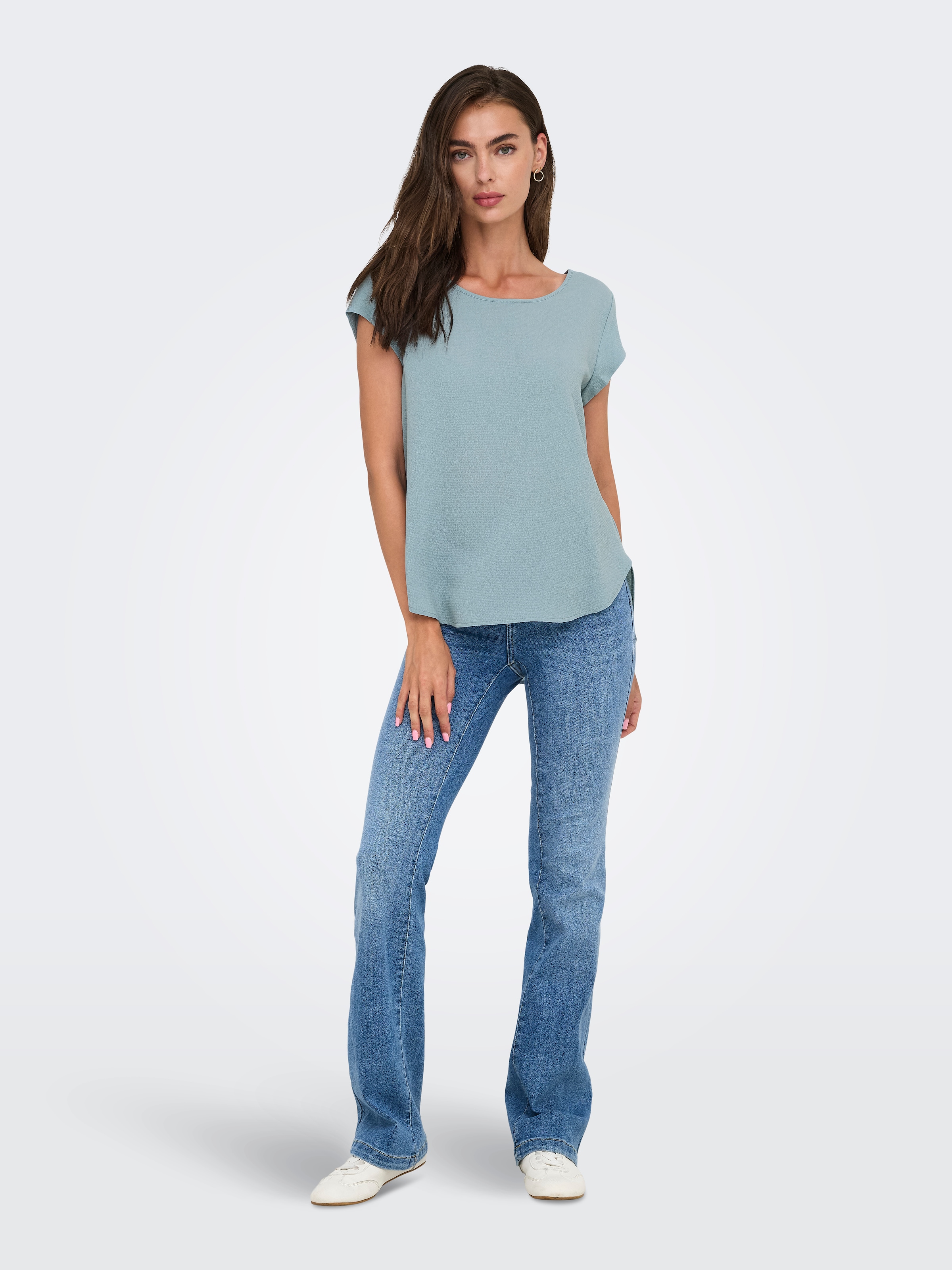 ONLY Kurzarmbluse »ONLVIC S/S SOLID TOP NOOS PTM«